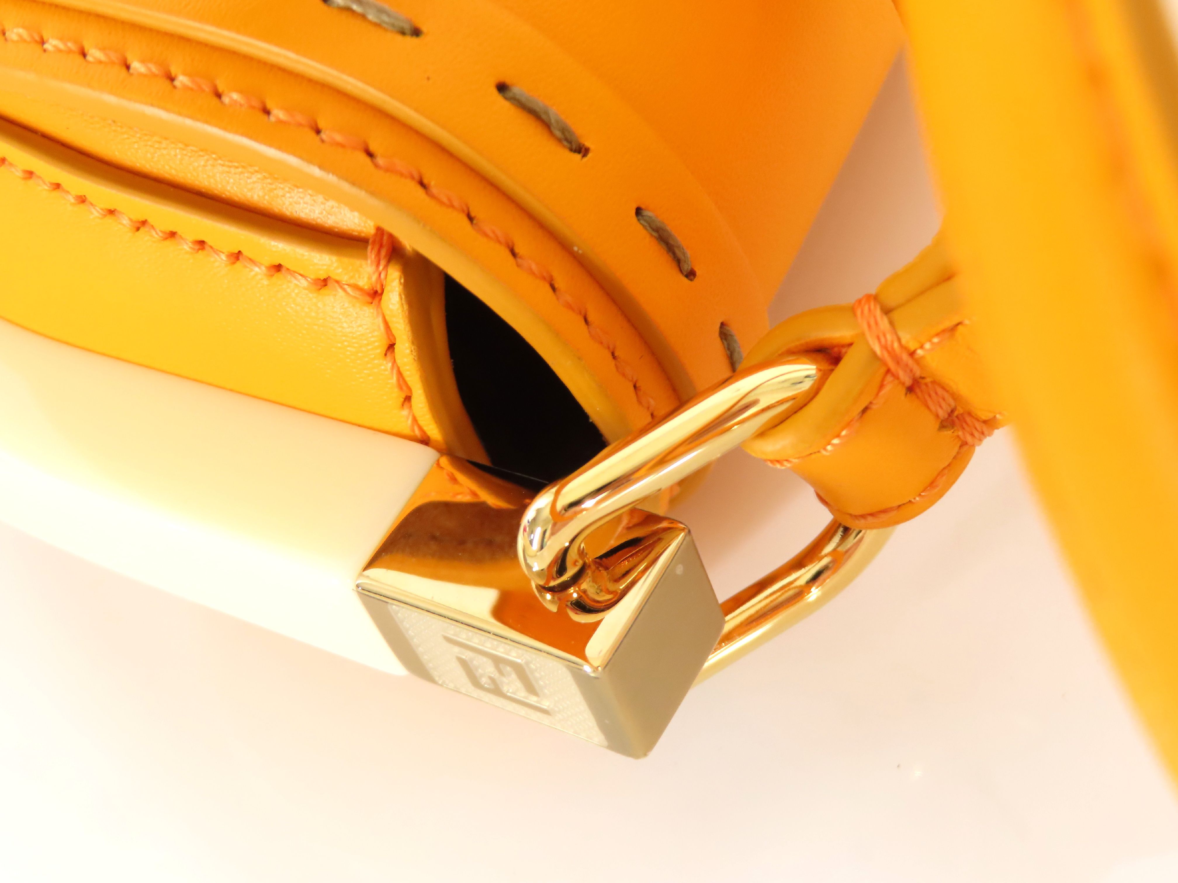 Moonlight Leather Shoulder Bag, Orange, 8BT346 (Shoulder Bag) — view 5