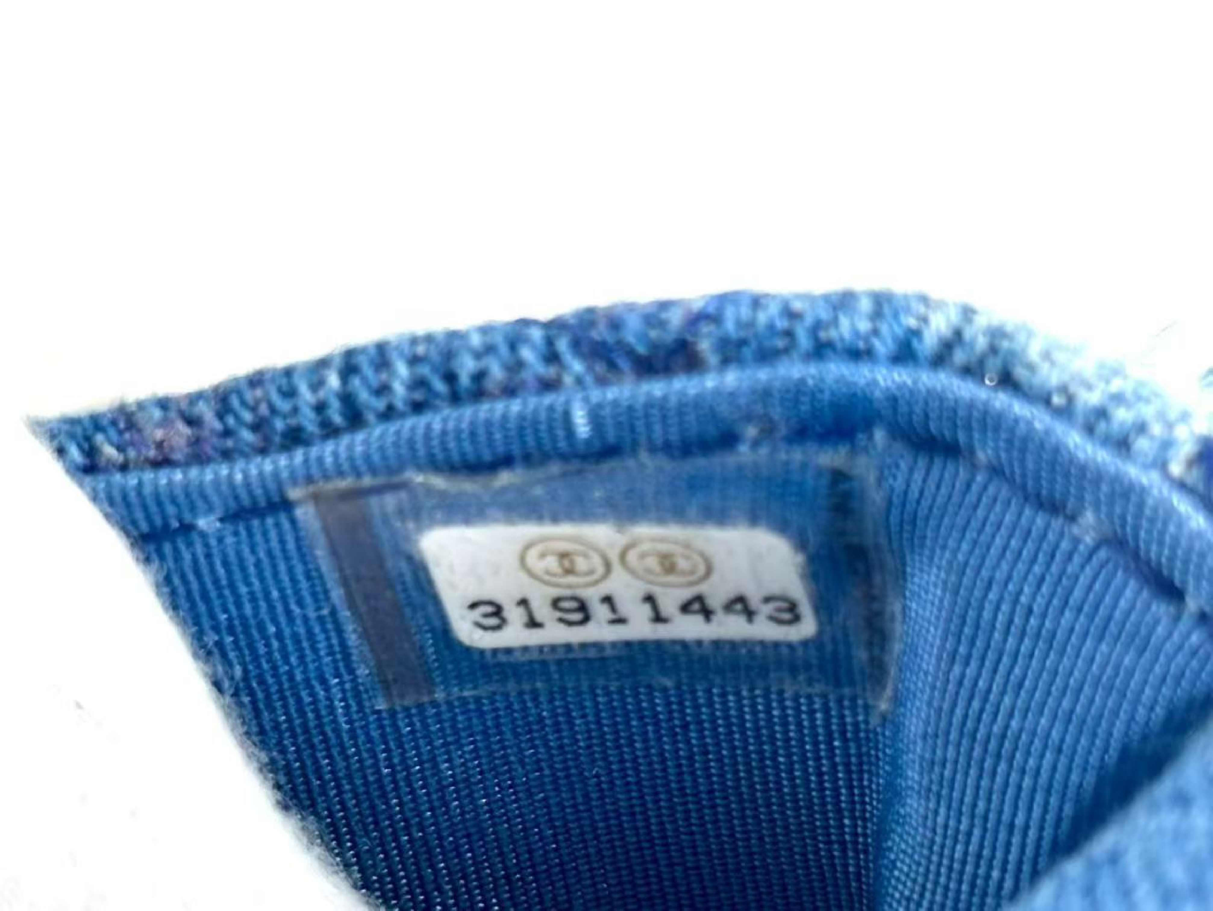 Matelassé Denim Print Fringe Pouch — view 6