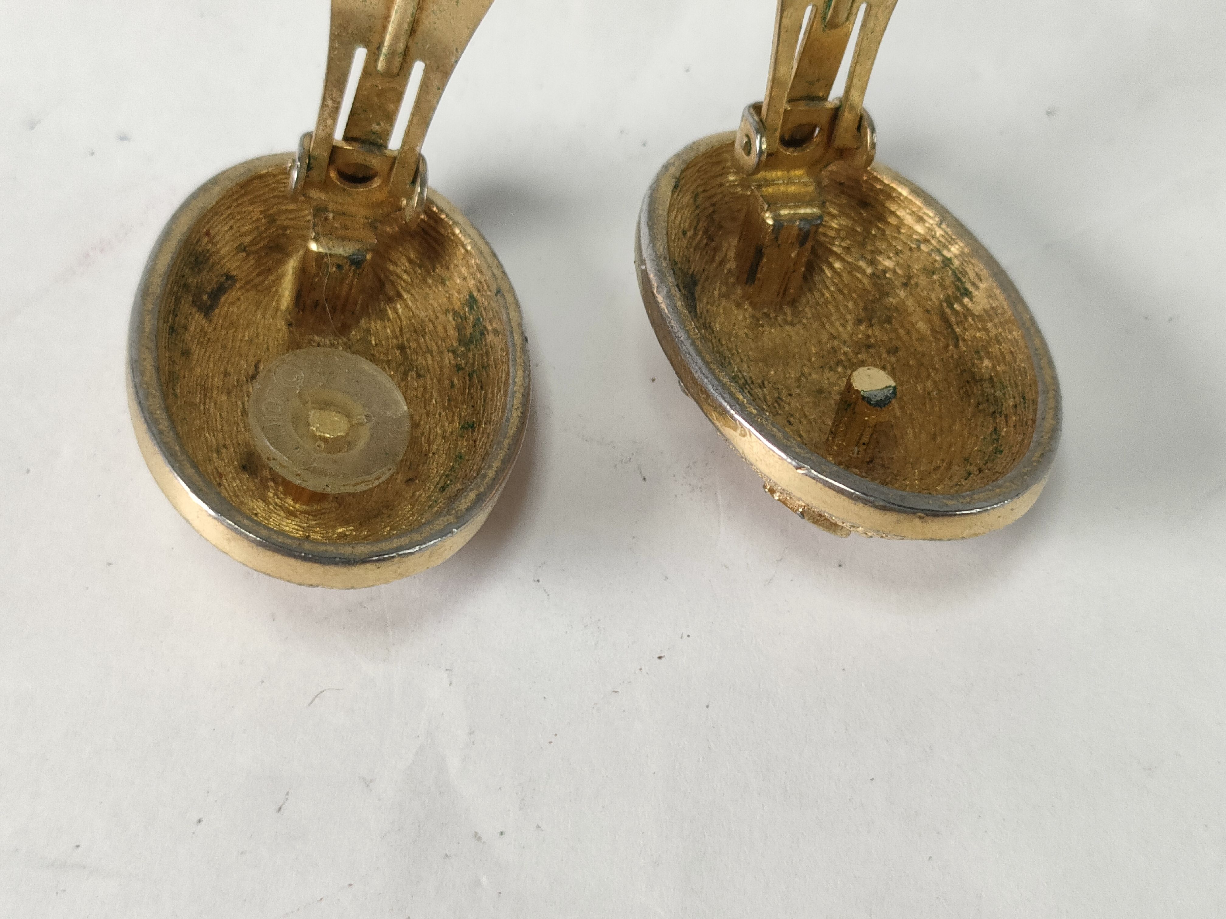Gold Logo Earrings — view 4