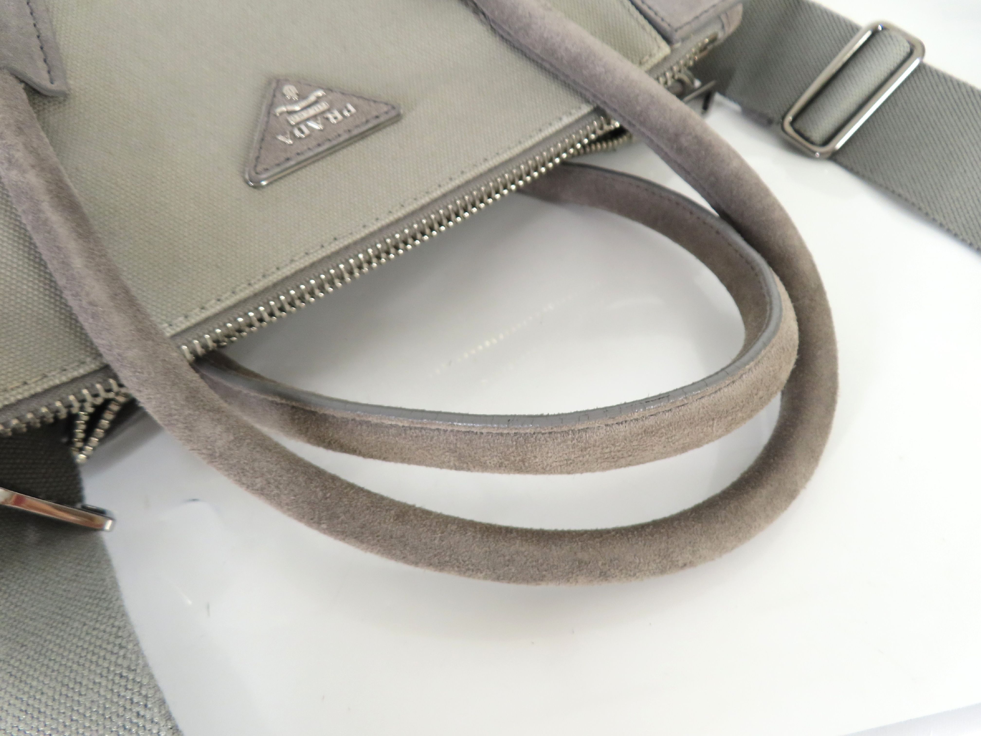 Triangle Logo Plate Tote Bag with Shoulder Strap — view 3