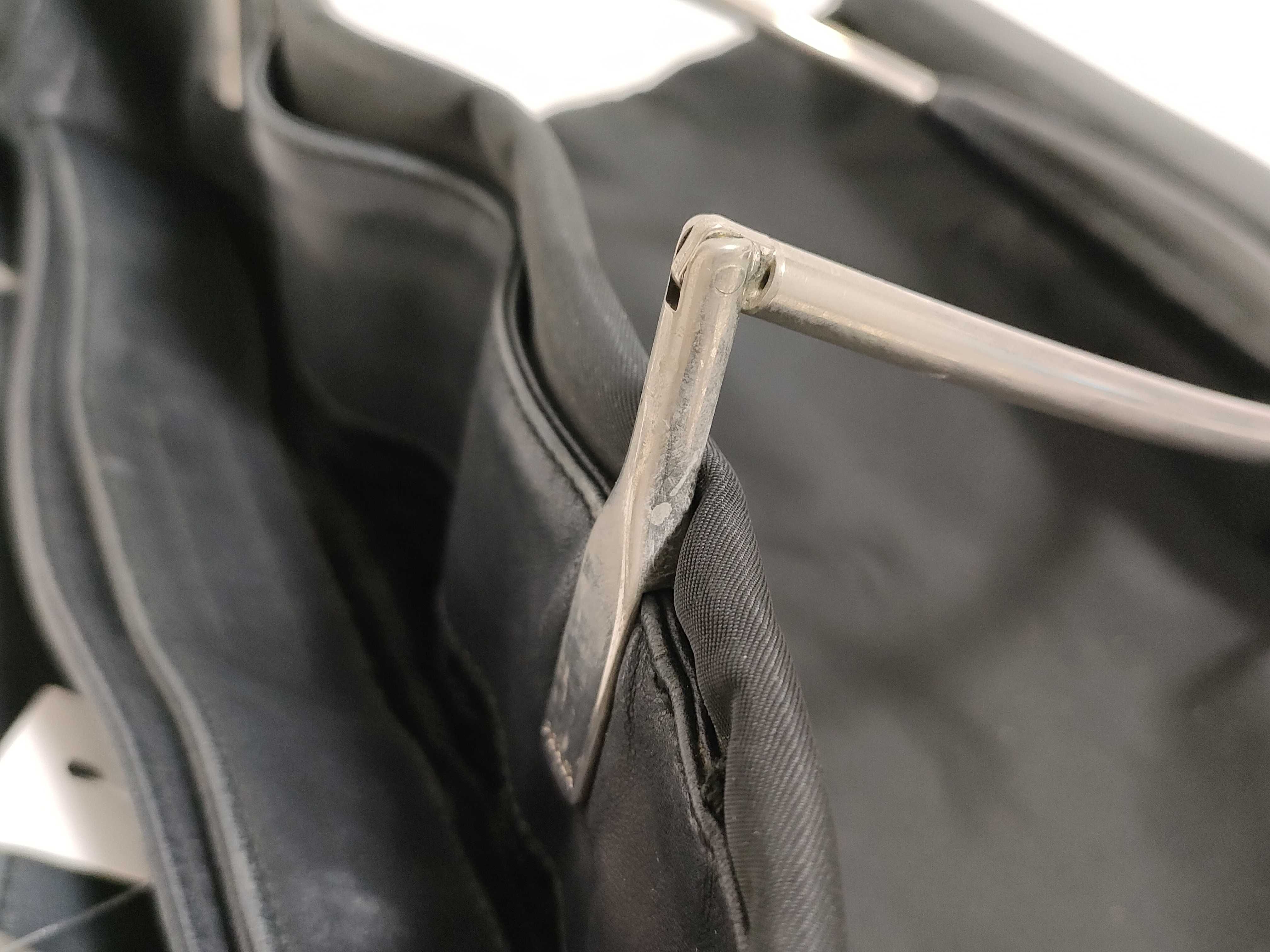 Nylon Leather Metal Handbag — view 4