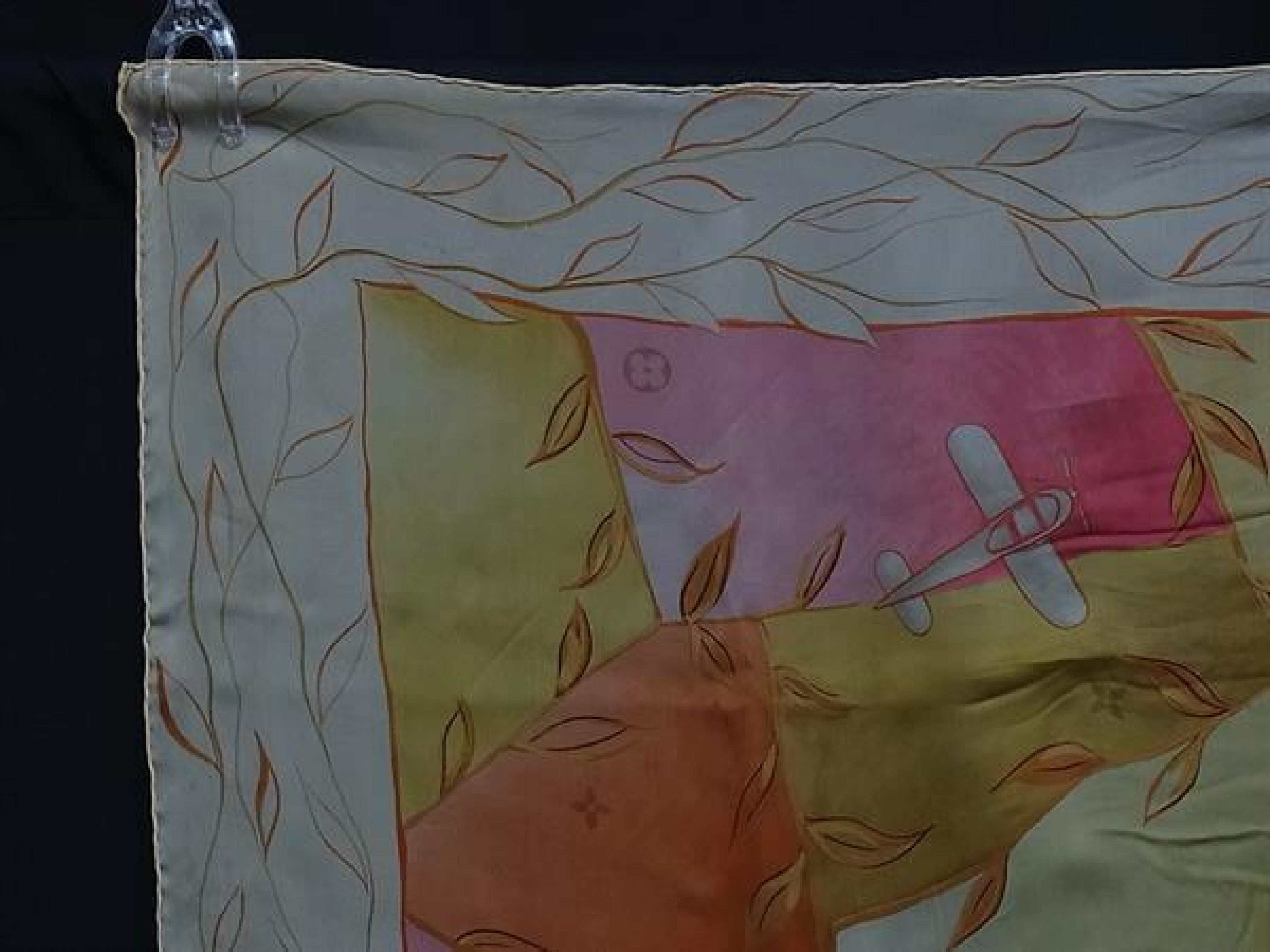 100% Silk Large Scarf/Stole for Women, Yellow/Orange, FZ4869, Other Accessories — view 3