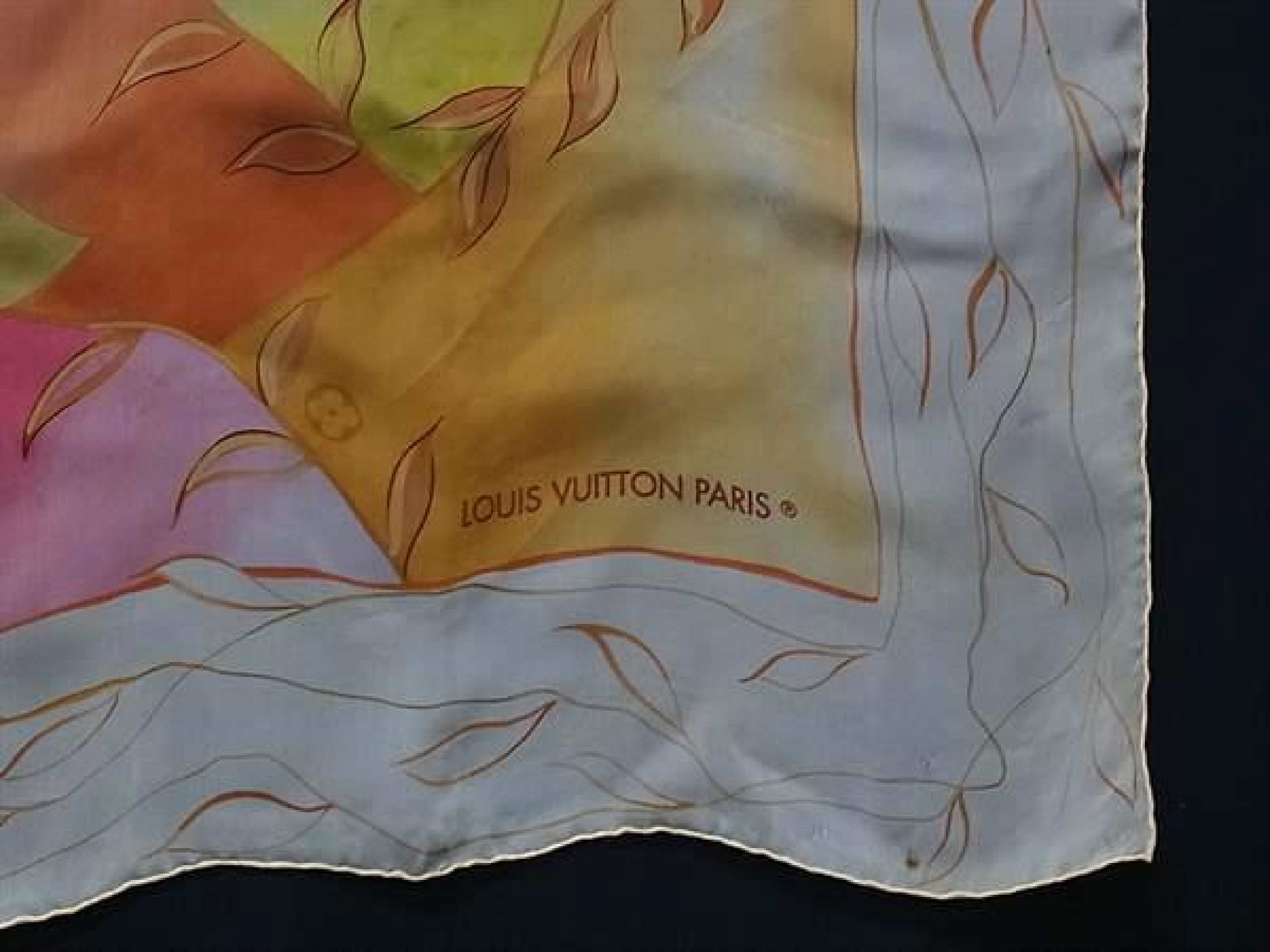 100% Silk Large Scarf/Stole for Women, Yellow/Orange, FZ4869, Other Accessories — view 4