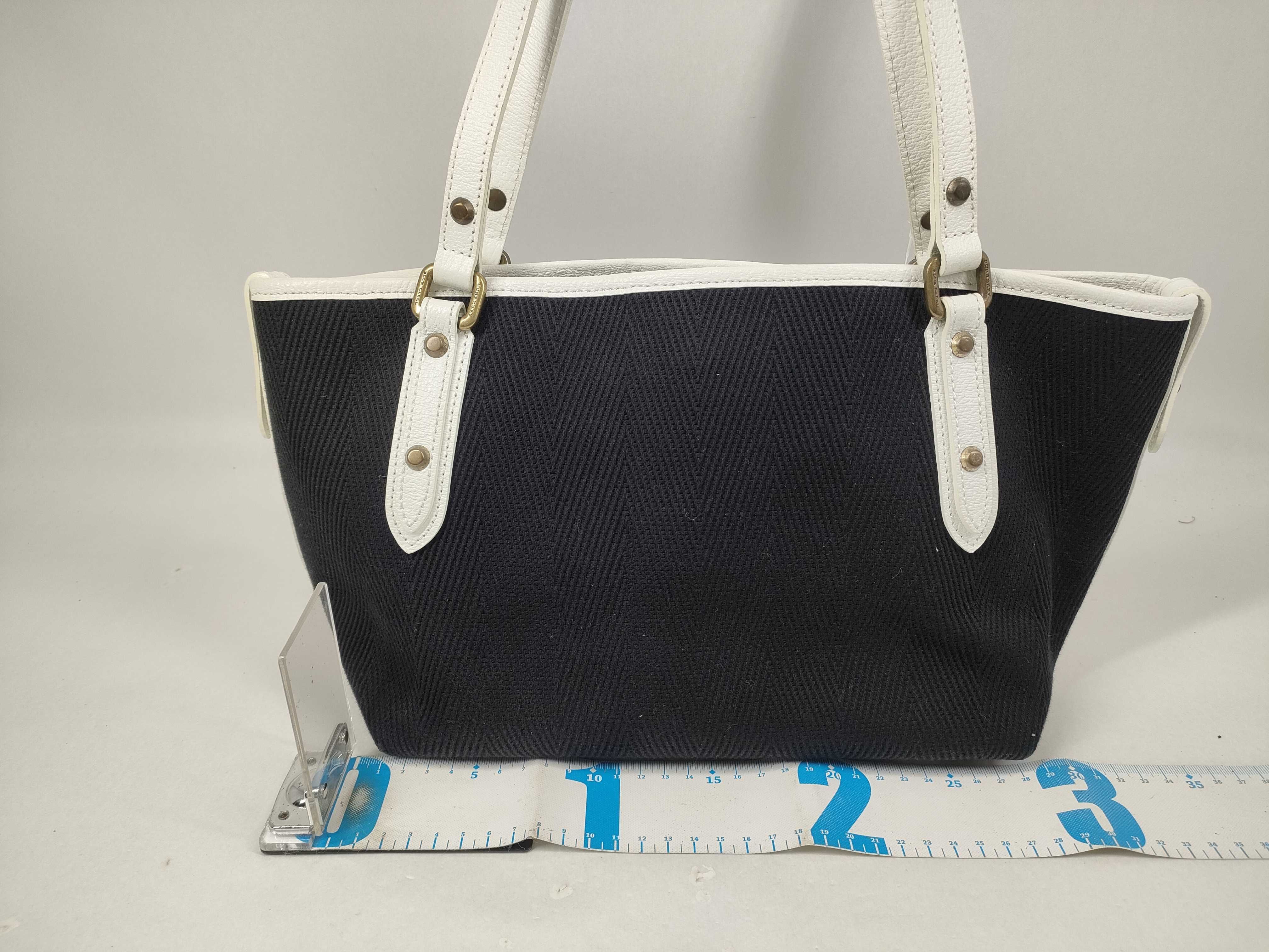 Blue Label Canvas Tote Bag, Black — view 2