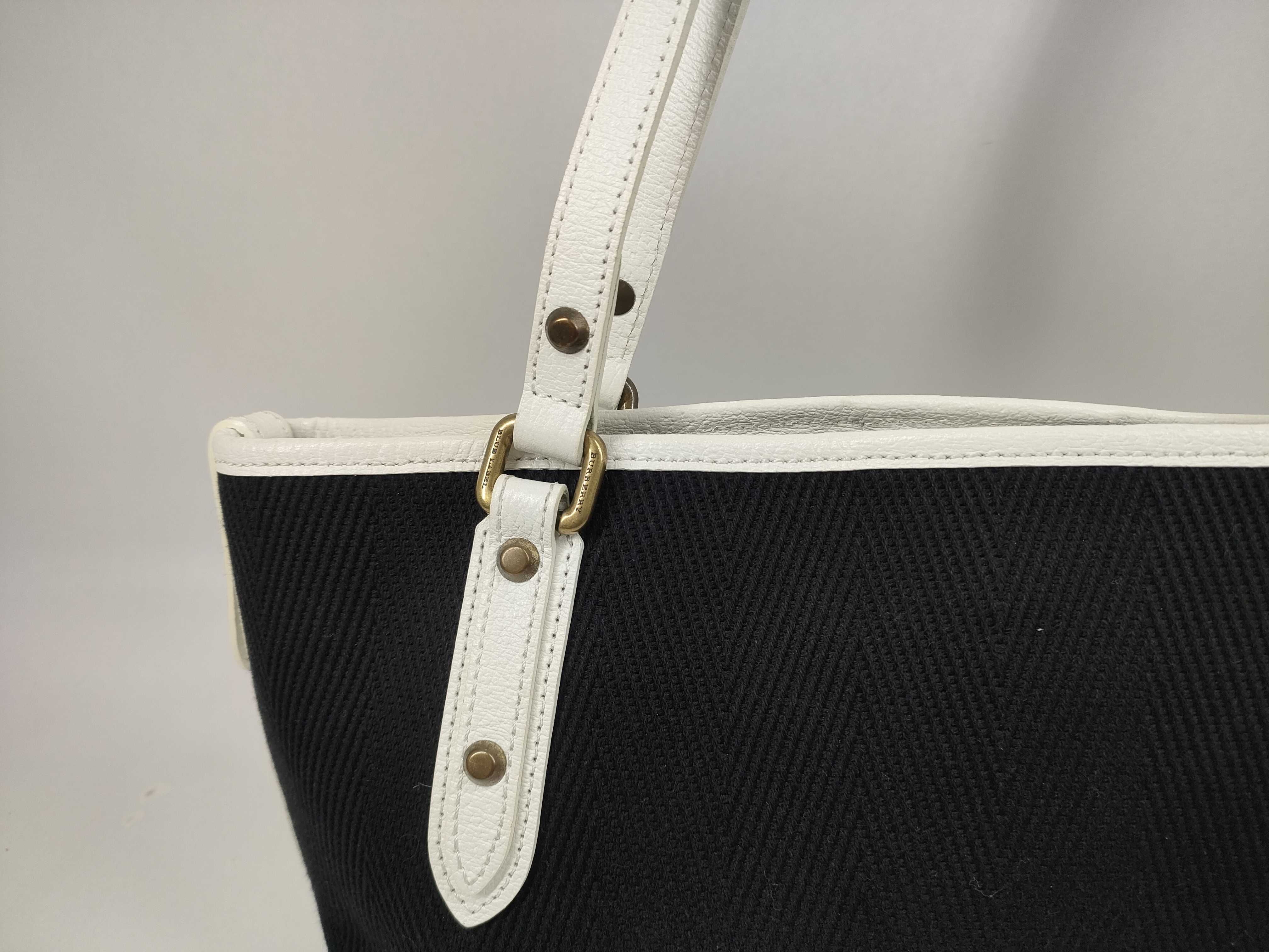 Blue Label Canvas Tote Bag, Black — view 3