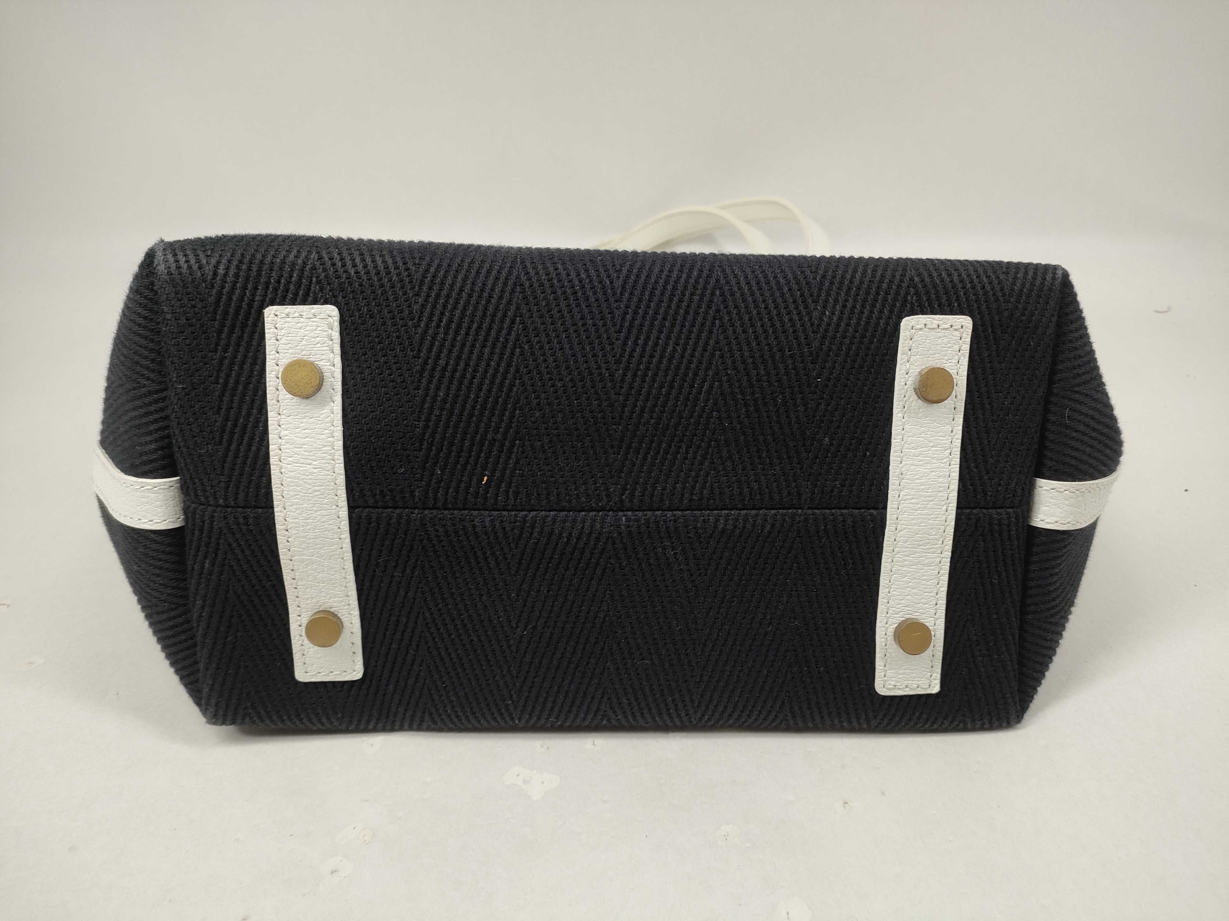 Blue Label Canvas Tote Bag, Black — view 7