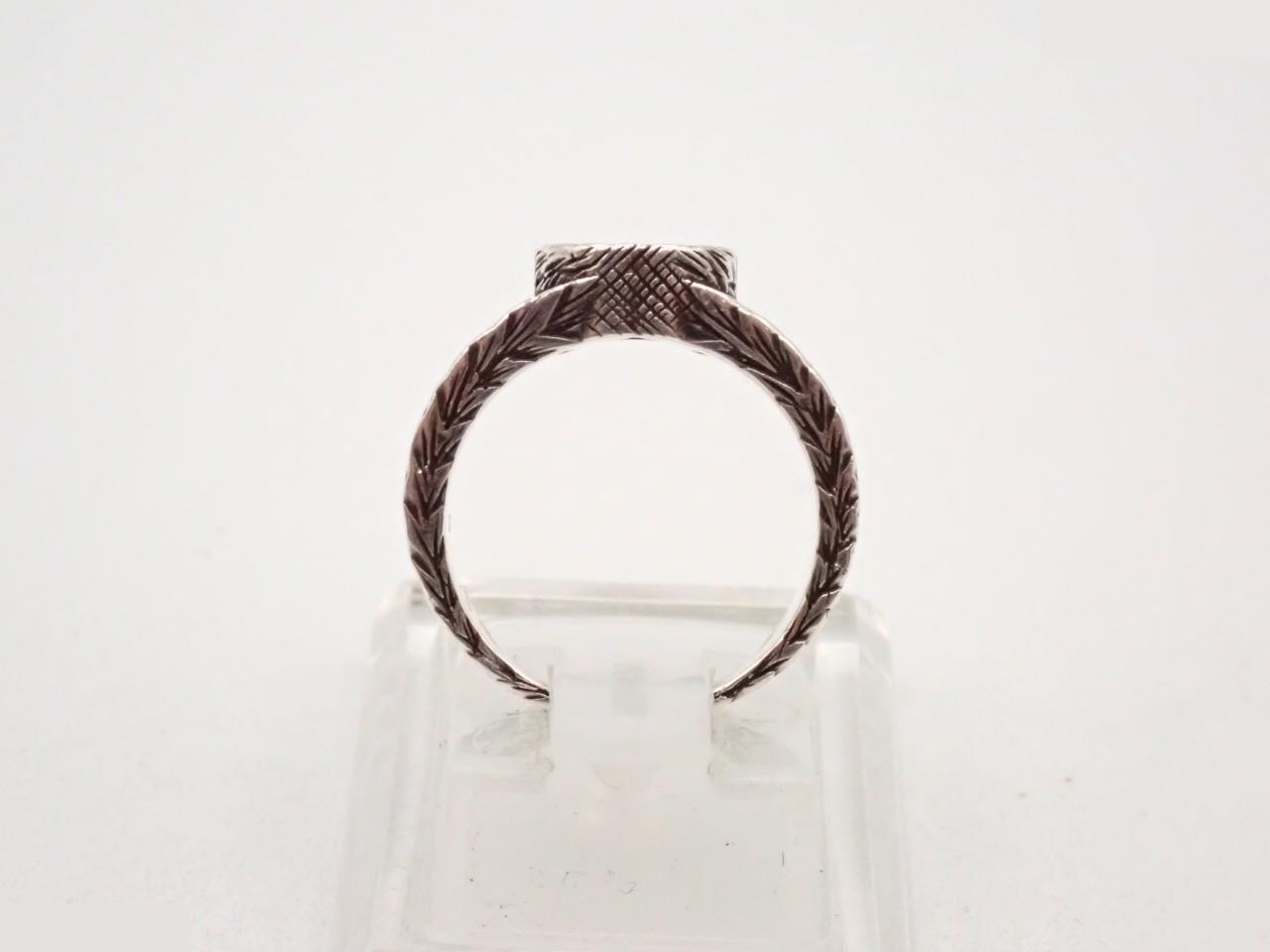 Arabesque Interlocking Ring, 925 Sterling Silver, 5.6g, Stamped #9 — view 3