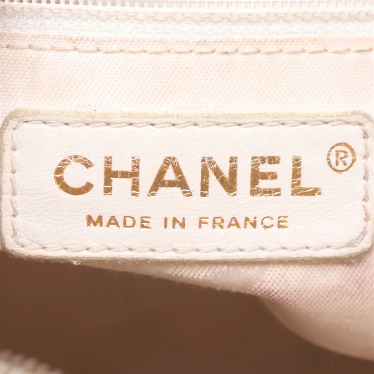 Coco Mark Leather Chain Shoulder Bag, White with Gold Hardware, 8904905, Series 8 — view 11
