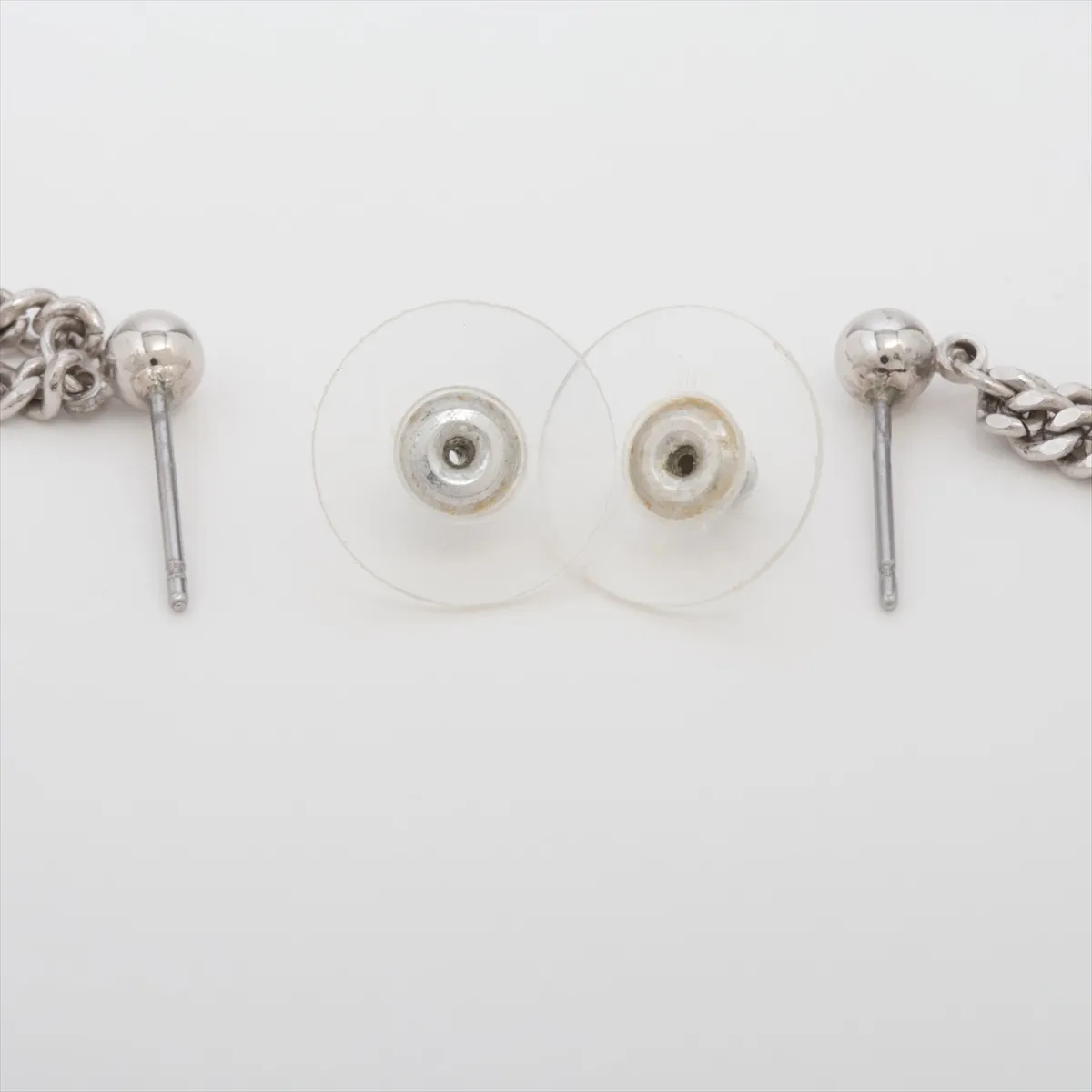 Coco Mark Camellia Earrings (Pair) Metal Ivory x Silver — view 4