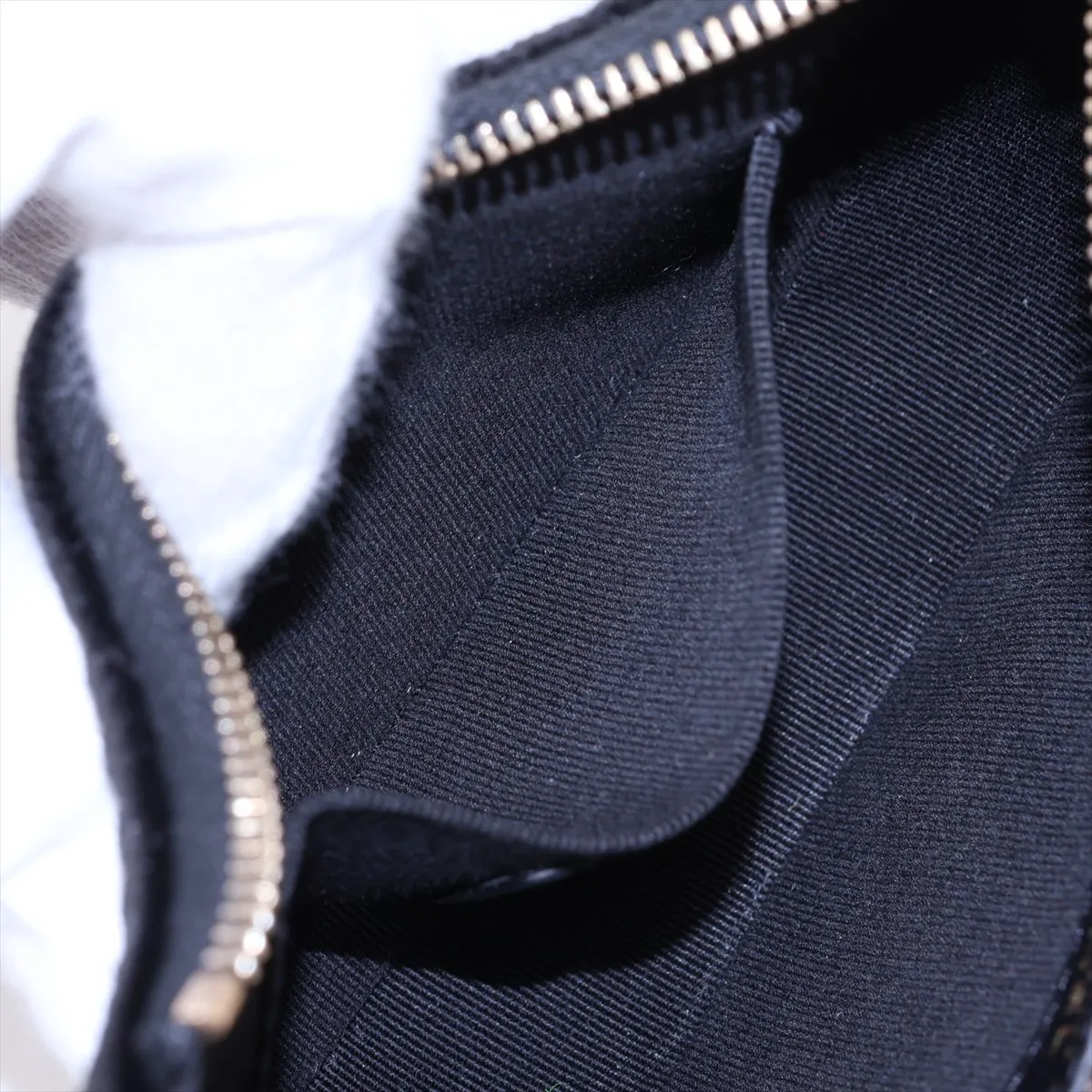 Matelassé Velour Chain Shoulder Bag, Half Moon, Black with Gold Hardware, N9KX3160, Random Serial Number, Year Gift — view 7