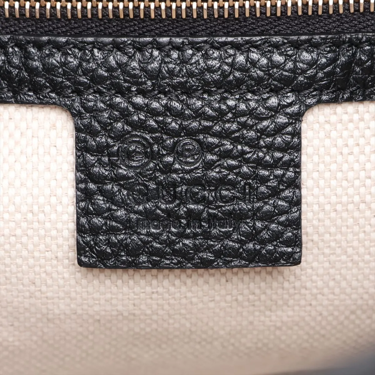 Soho Leather Chain Tote Bag, Black, 536196 (Outlet) — view 9