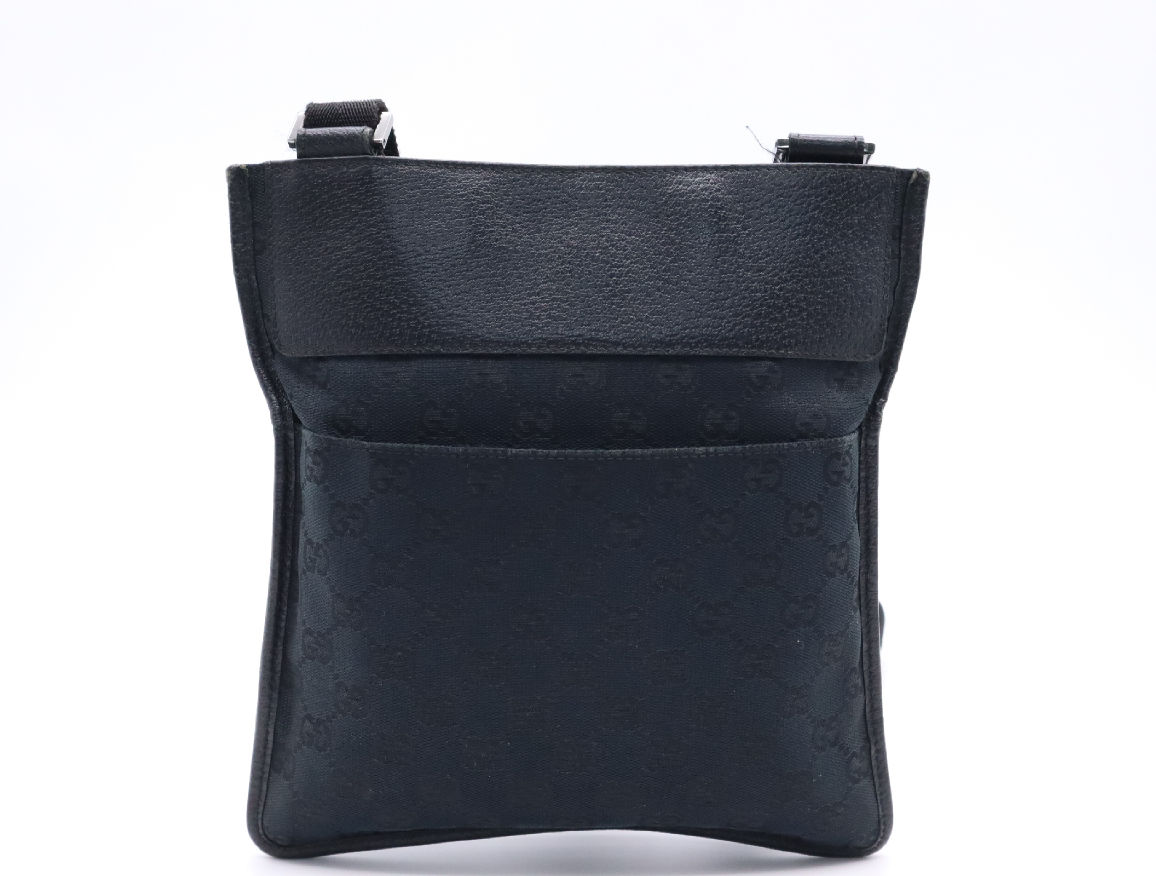 27689GG Canvas Shoulder Bag, Black — view 2