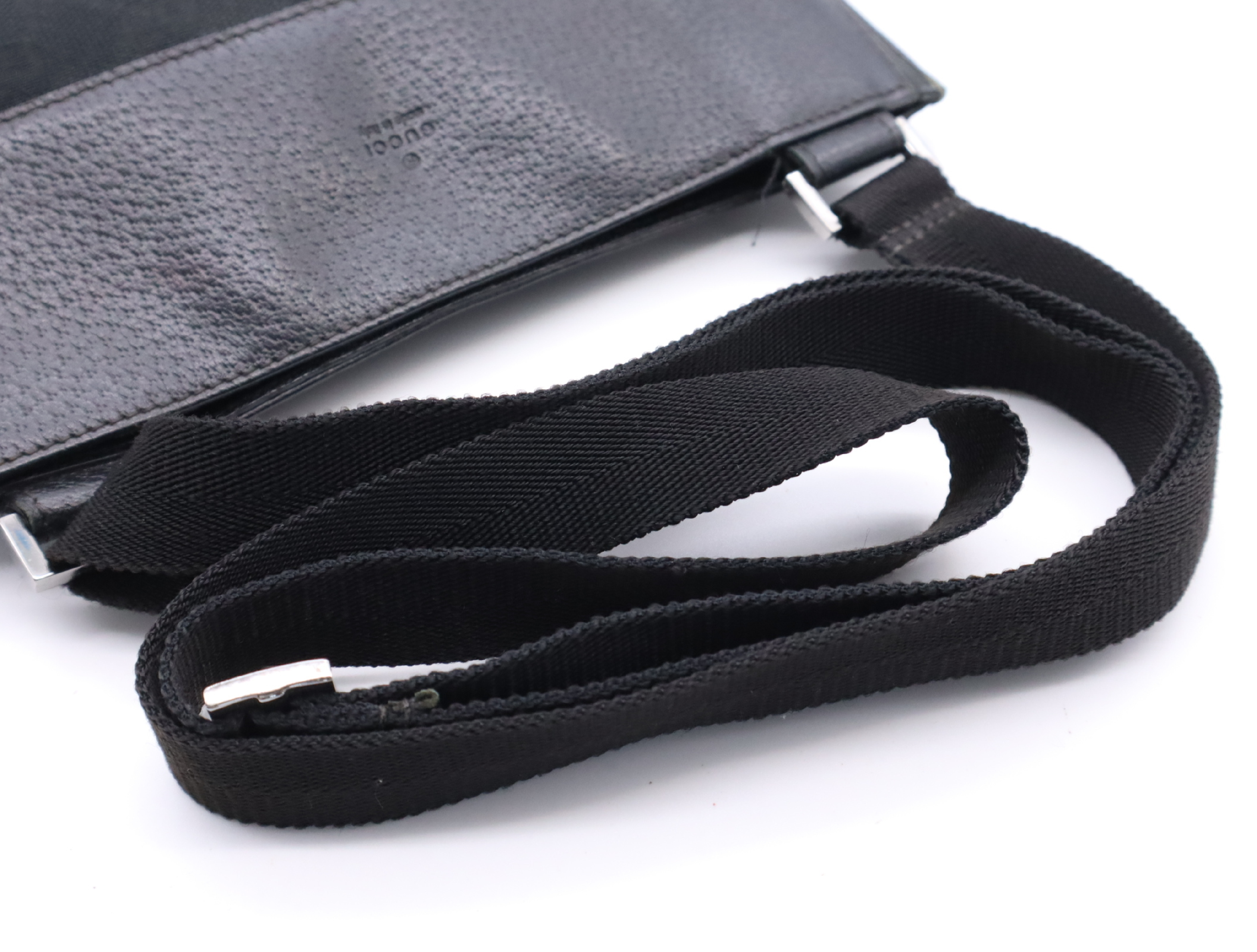 27689GG Canvas Shoulder Bag, Black — view 10