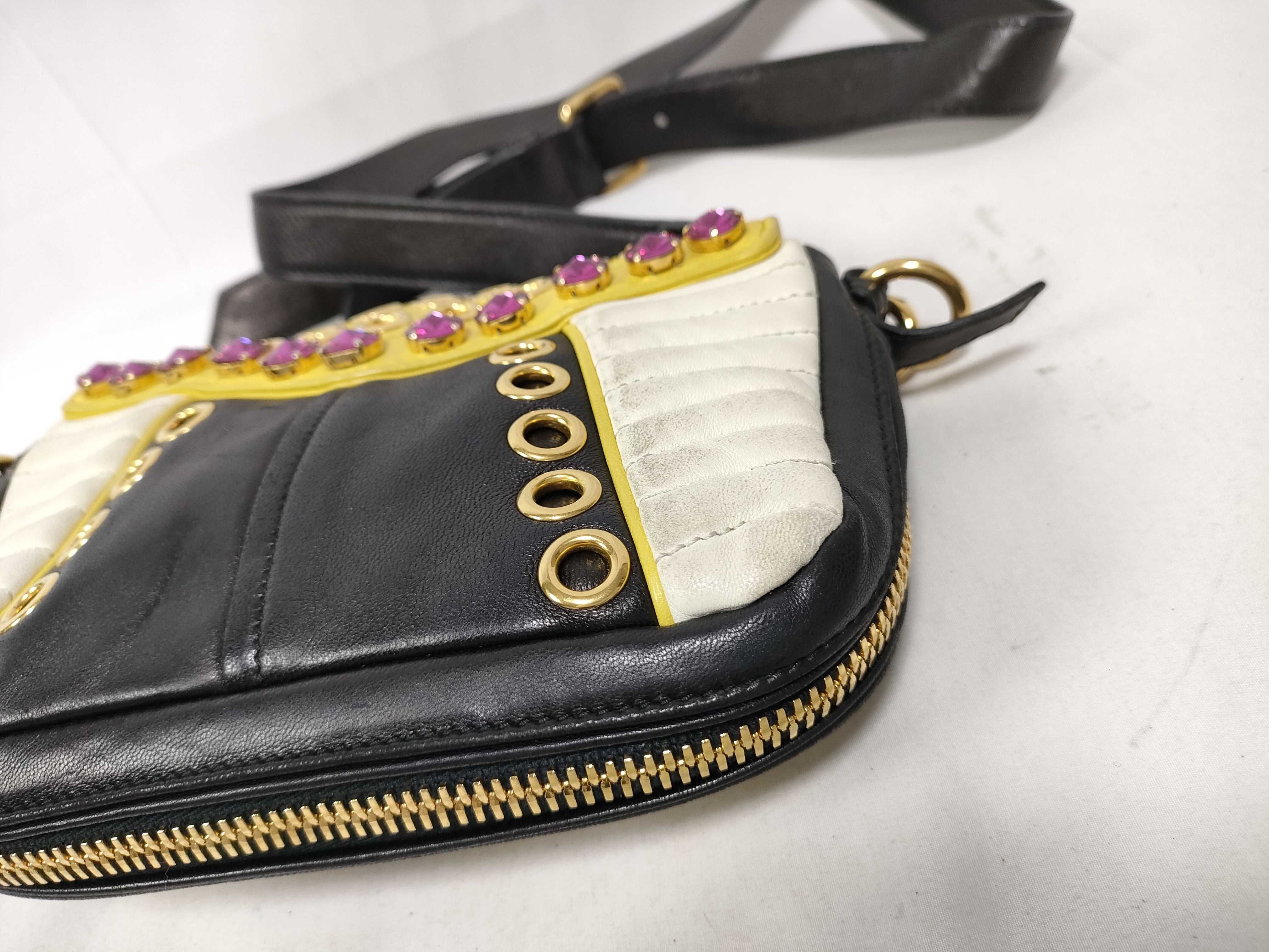 Biker Studded Bijou Leather Crochette Eyelet Shoulder Bag One Shoulder Bag — view 4