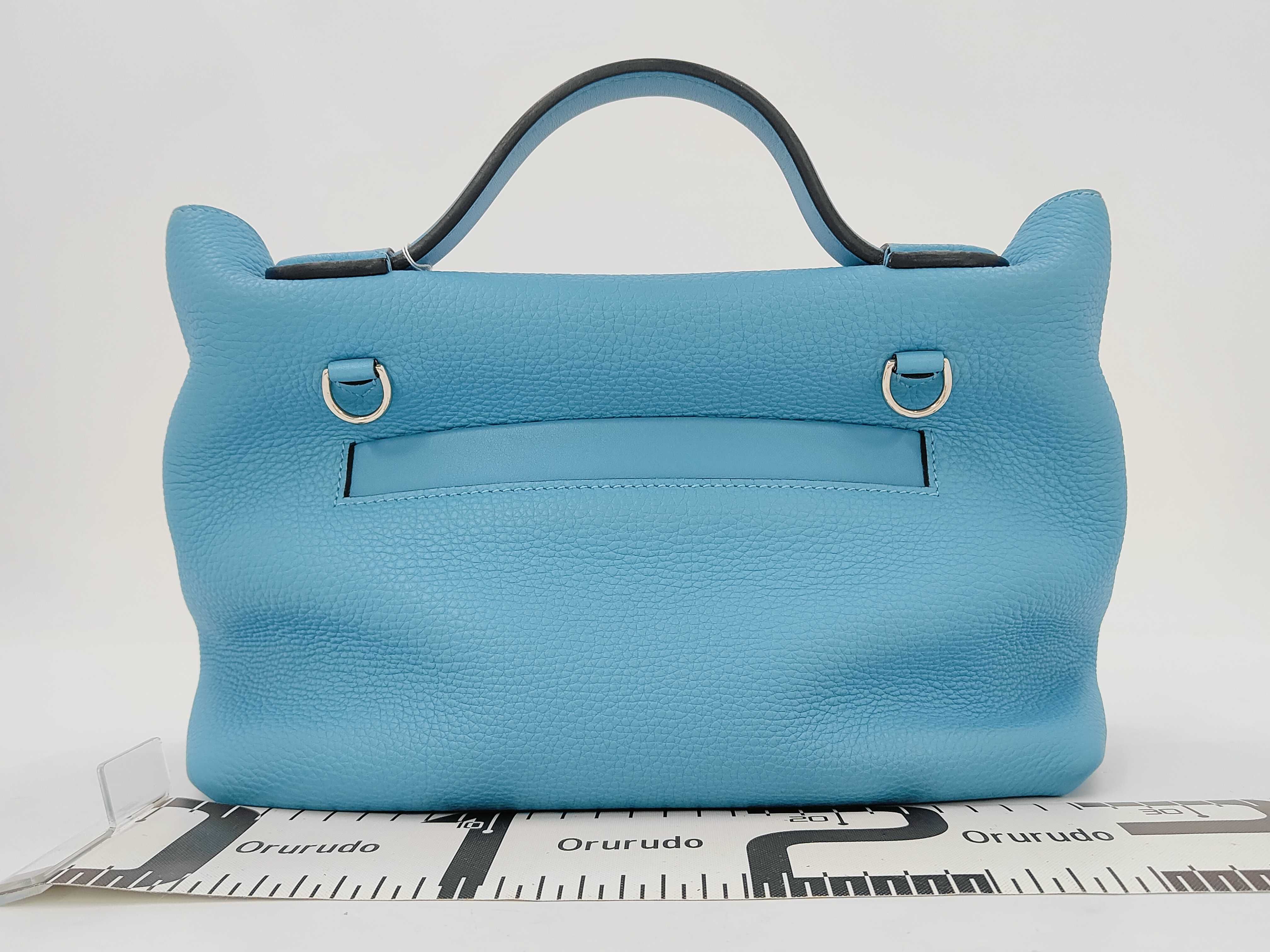 24/24 Leather 2-Way Handbag (D Stamp, Light Blue) — view 2