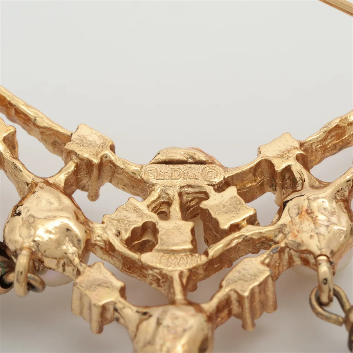 Brooch GP x Rhinestone x Fake Pearl Gold — view 4