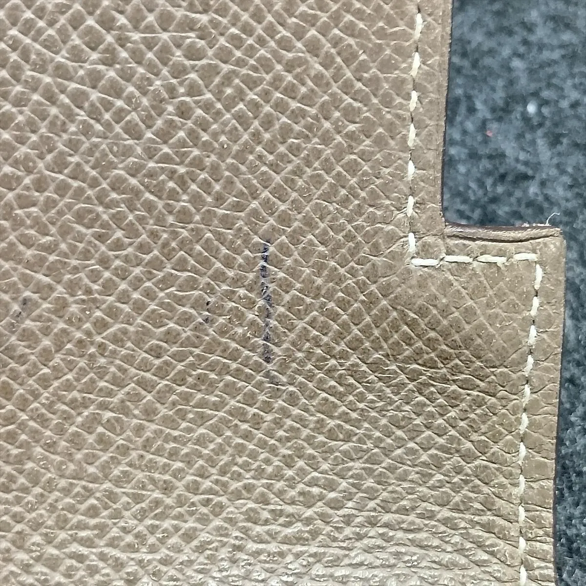 Kelly Wallet, Veau Epsom Leather, Long Wallet, Etoupe, Silver Hardware, M: 2009, Hardware is loose. — view 10