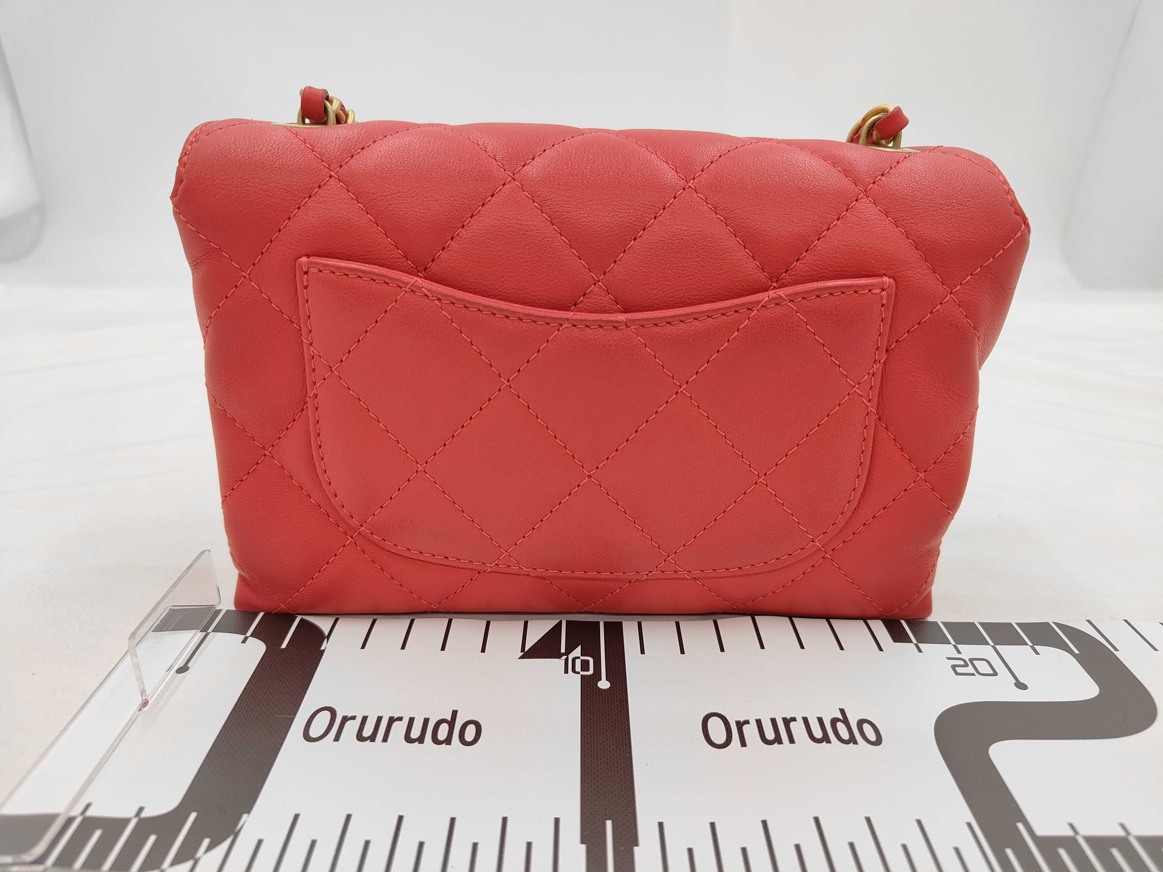 Mini Matelasse Lamb Red Shoulder Bag — view 2