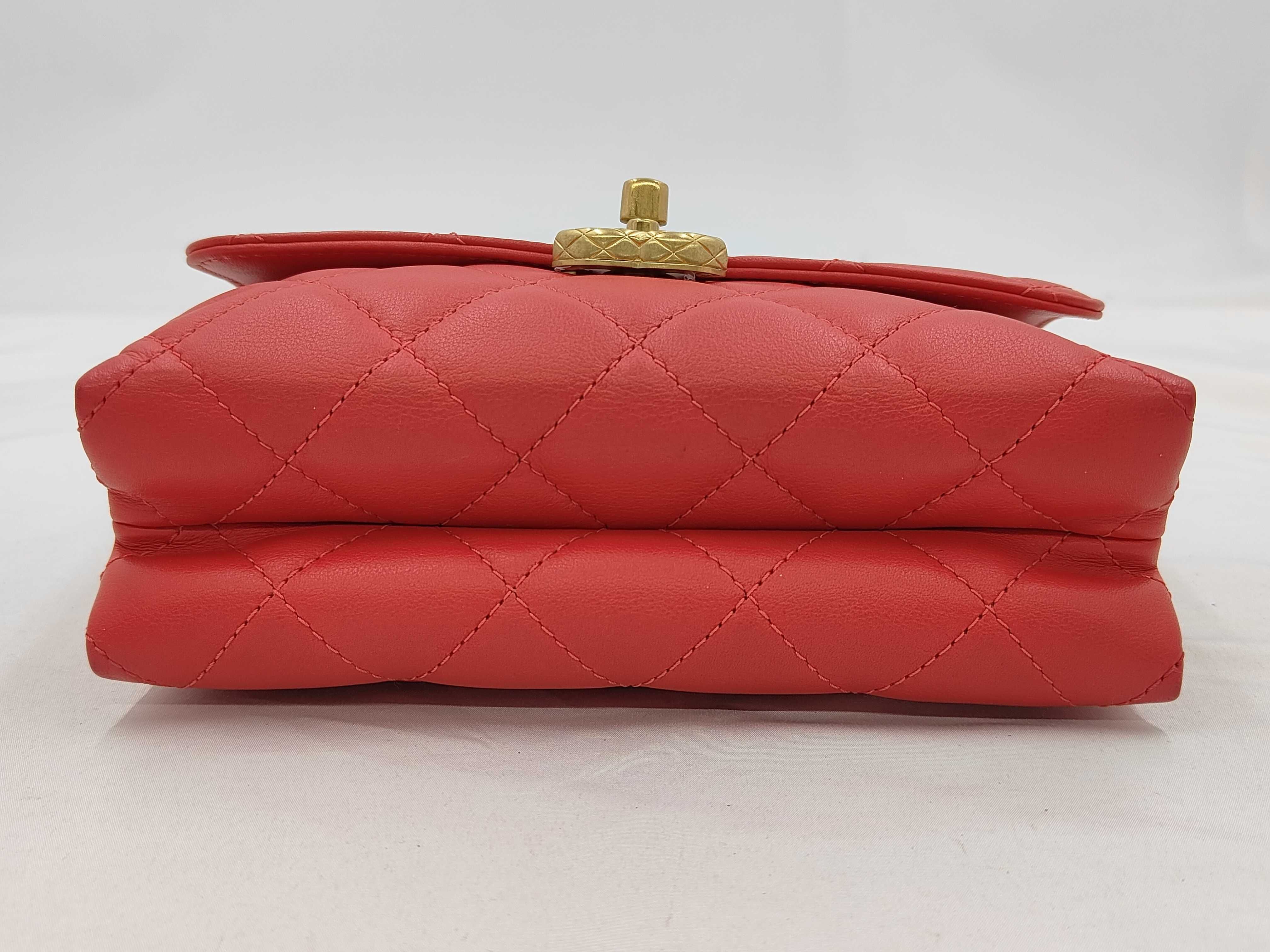 Mini Matelasse Lamb Red Shoulder Bag — view 5