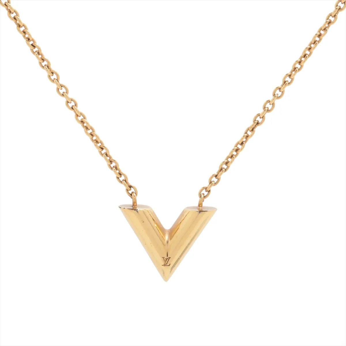 M61083 Essential V LE0175 Necklace, GP Gold. Shows signs of wear,