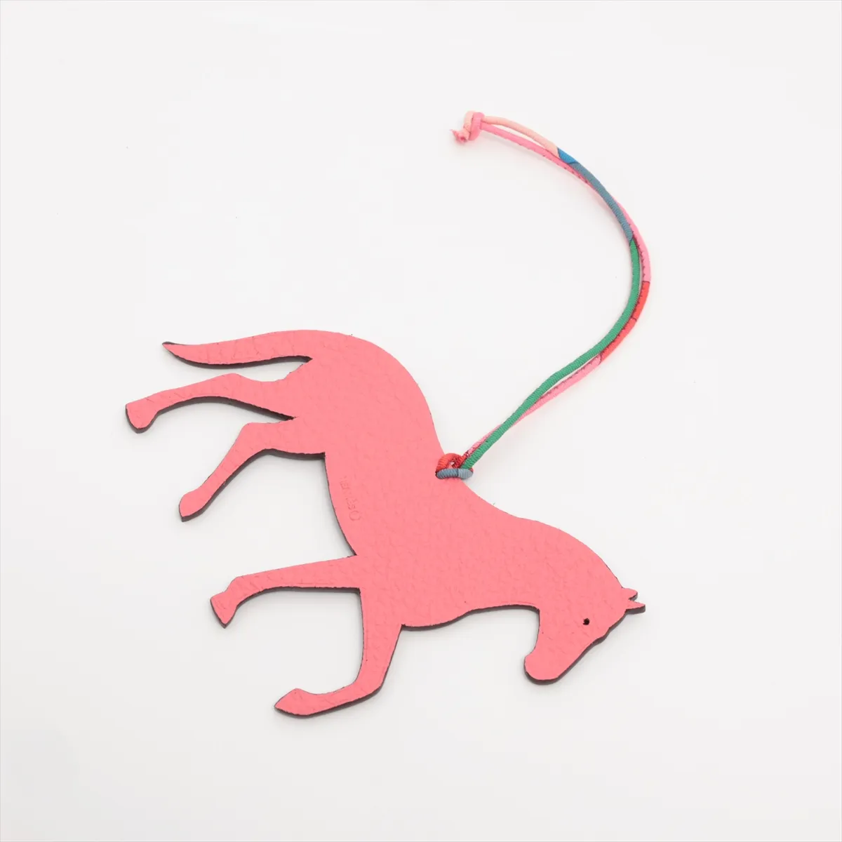 Petit Ash Charm Leather Pink x Blue Thread Warp Cheval — view 2