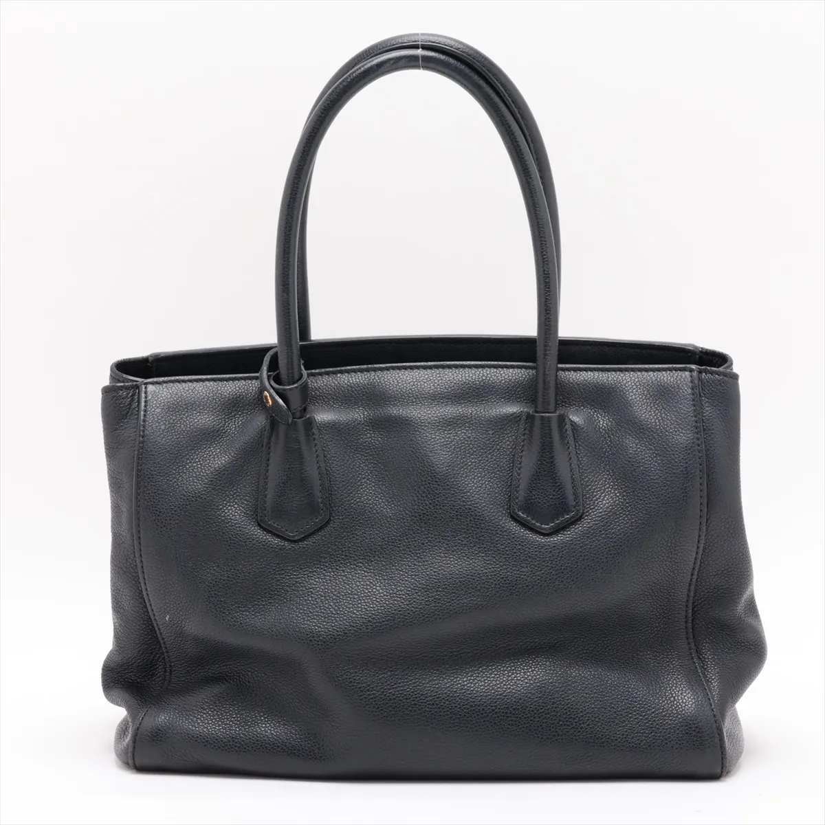 Vitello Grain BN2829 Leather 2-Way Handbag, Black — view 2