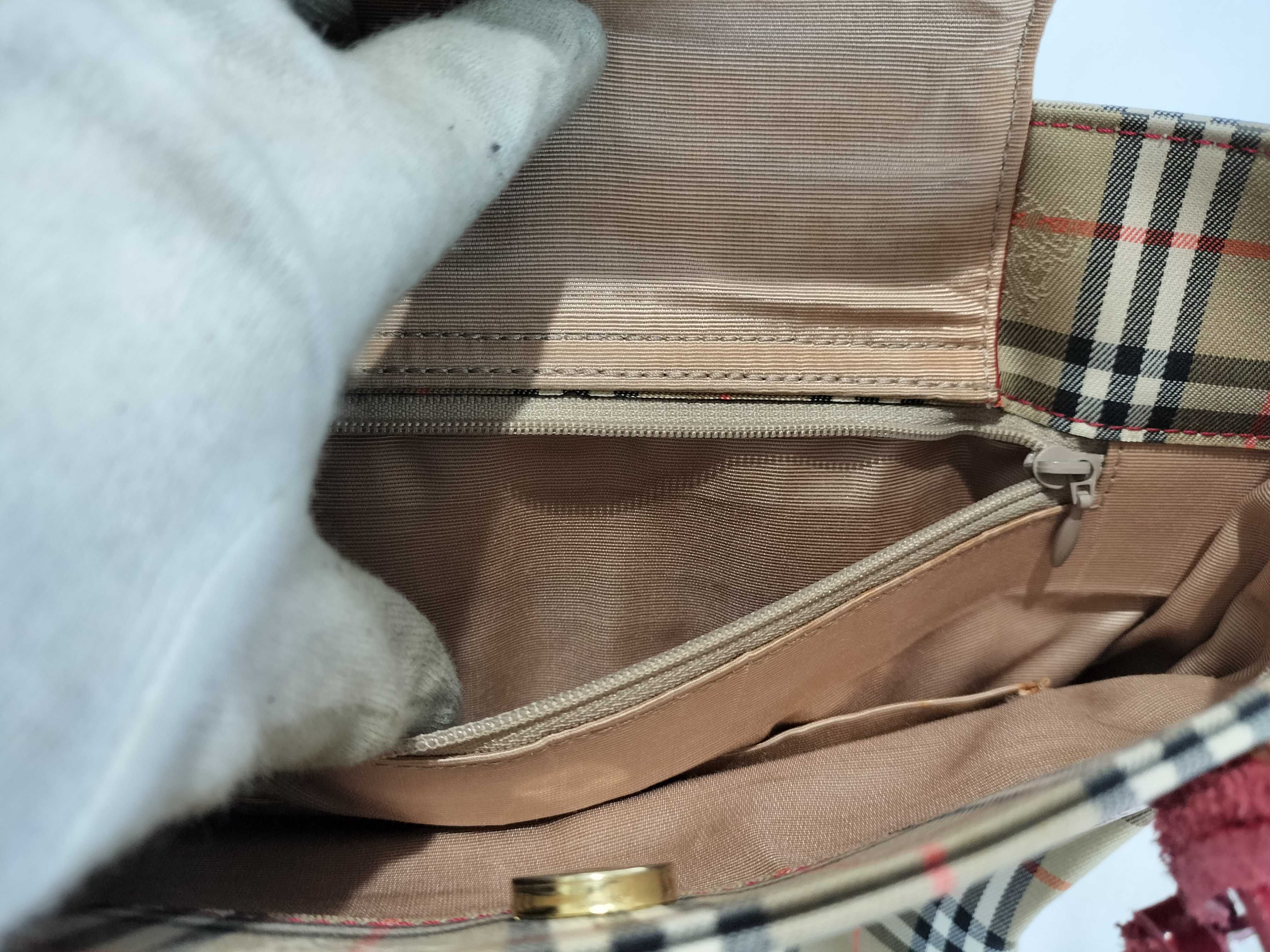 Nova Check Shadow Horse Tote Bag / Gold Hardware Handbag — view 11