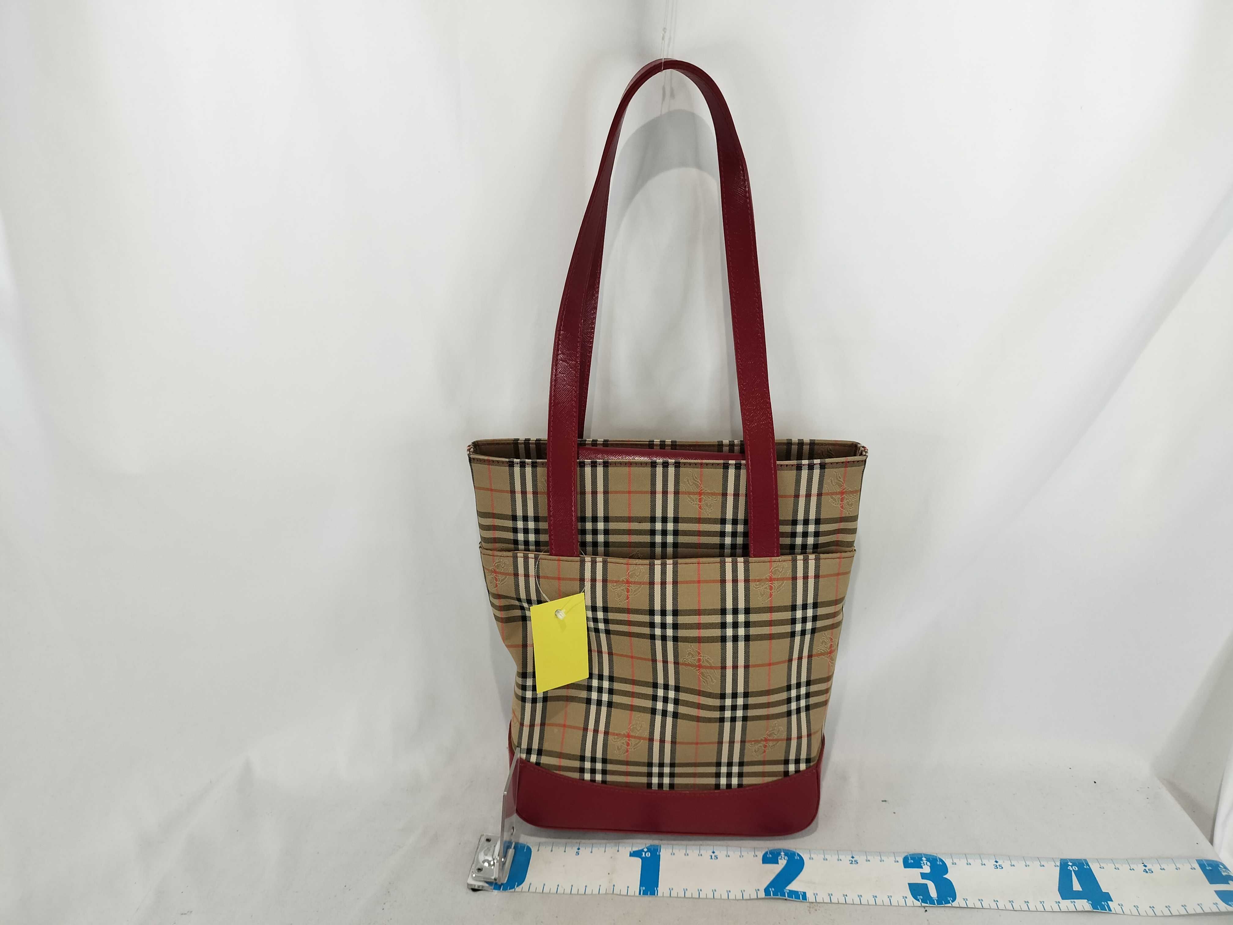 Nova Check Shadow Horse Tote Bag / Gold Hardware Handbag — view 3