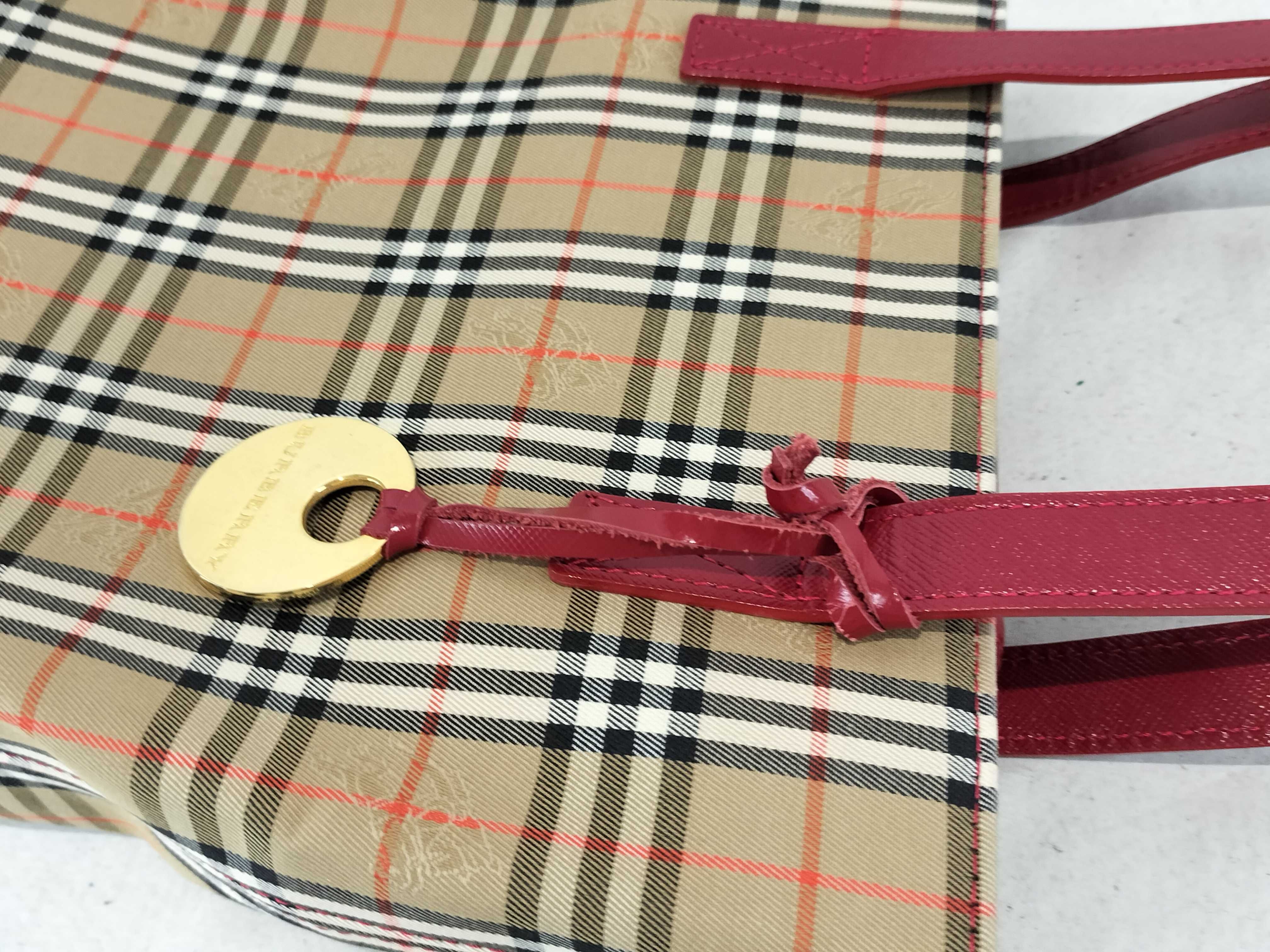 Nova Check Shadow Horse Tote Bag / Gold Hardware Handbag — view 6