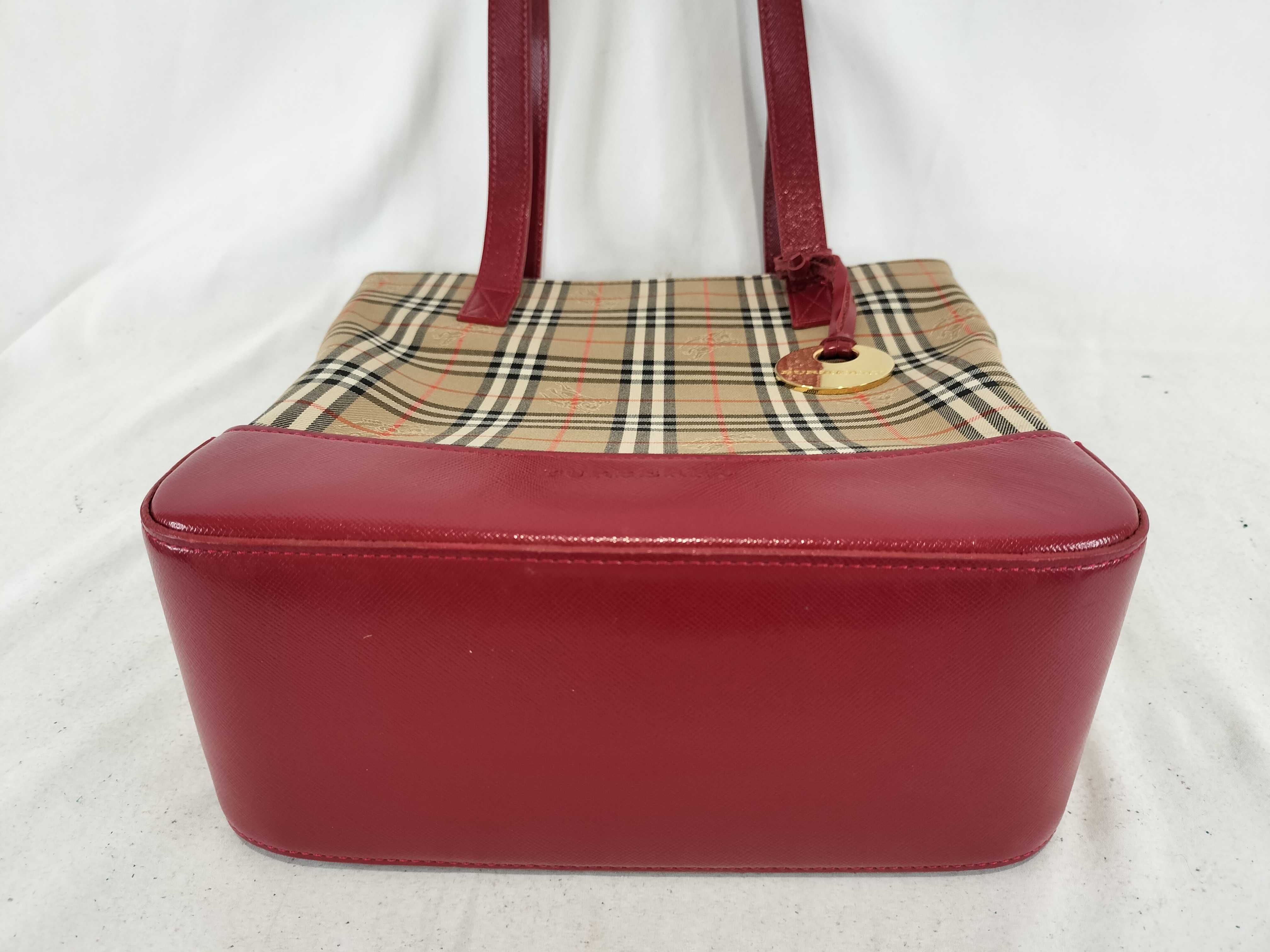 Nova Check Shadow Horse Tote Bag / Gold Hardware Handbag — view 8