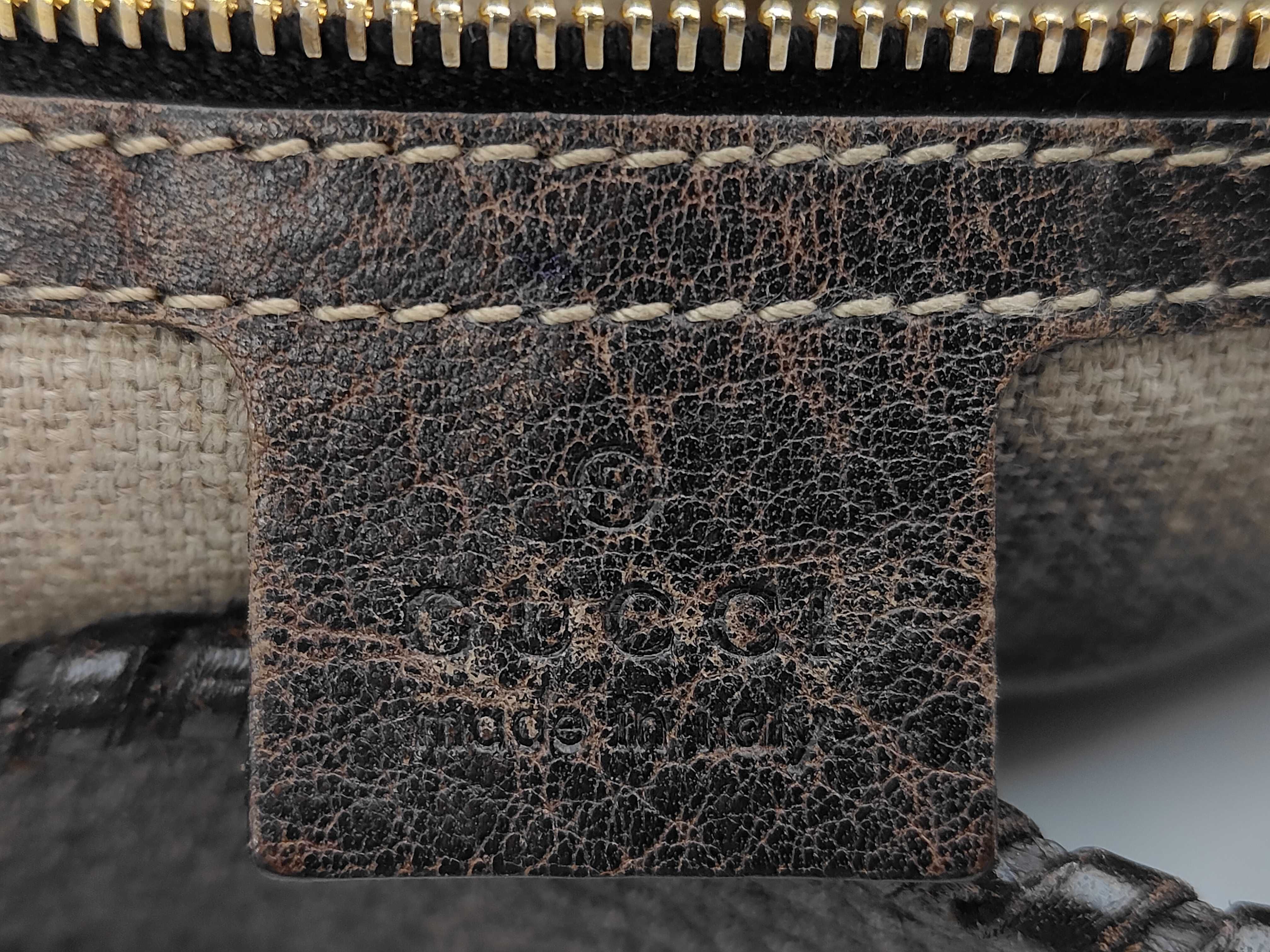 GG Brown Crystal Leather GG Monogram Jackie Bamboo Tassel Bag with Long Strap Shoulder Bag — view 6