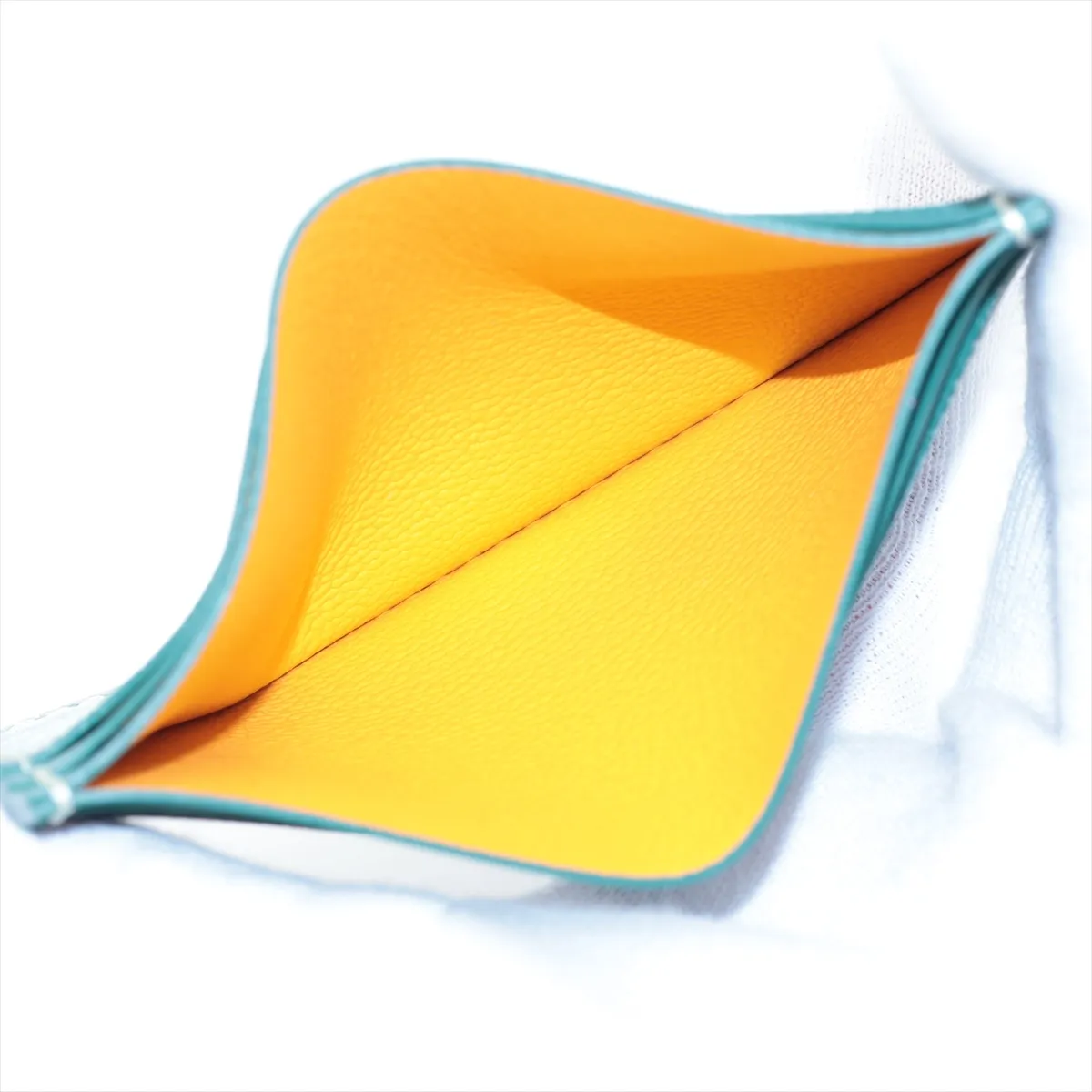 Herringbone Saint-Sulpice PVC x Leather Card Case Green — view 5