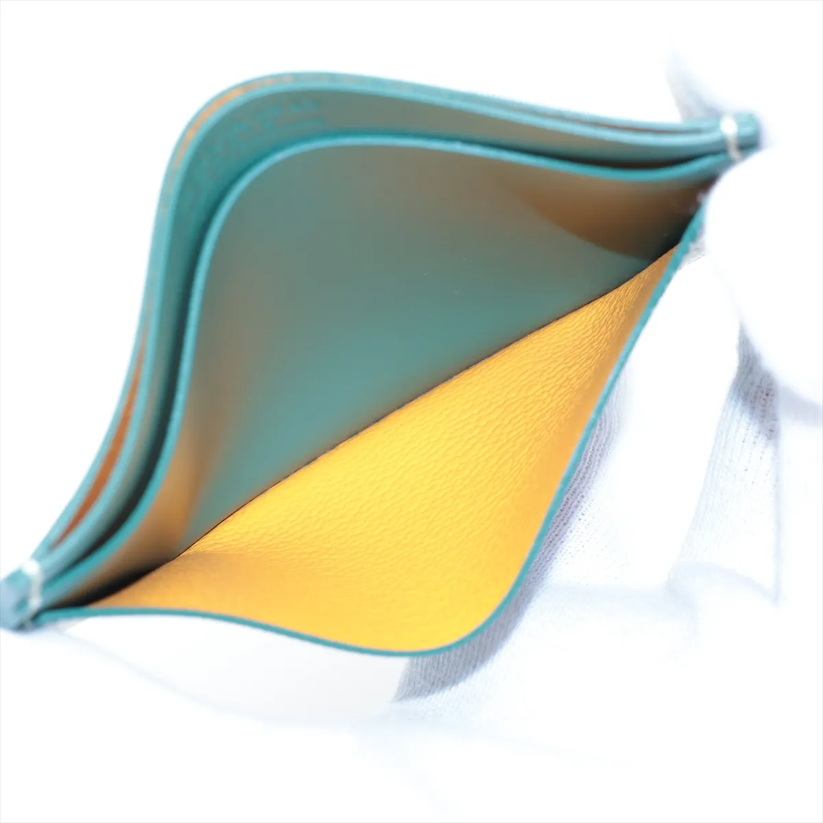 Herringbone Saint-Sulpice PVC x Leather Card Case Green — view 7