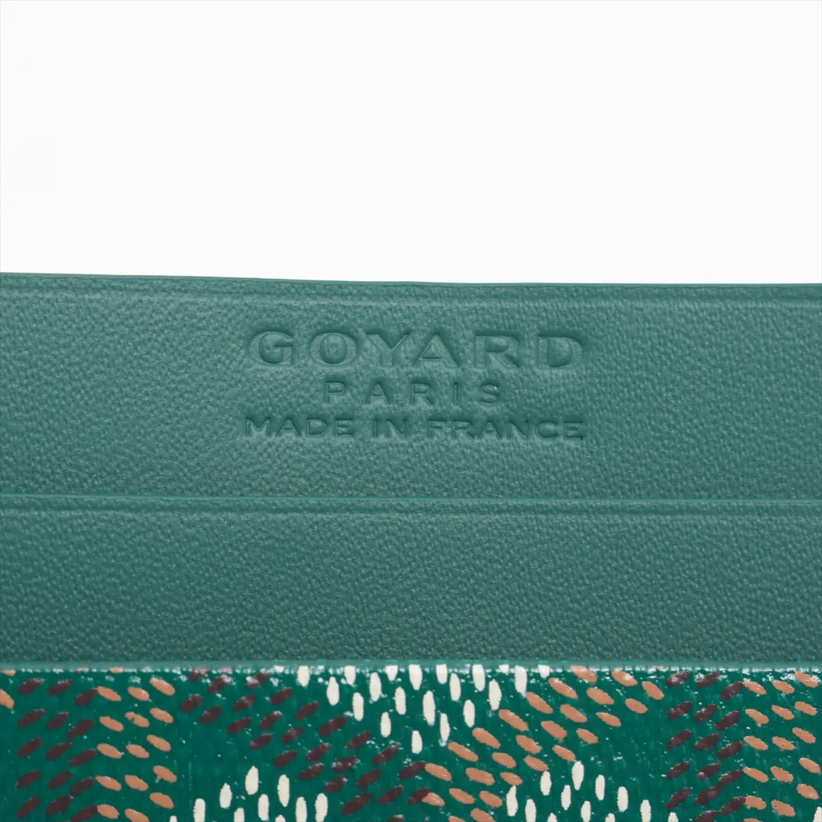 Herringbone Saint-Sulpice PVC x Leather Card Case Green — view 8