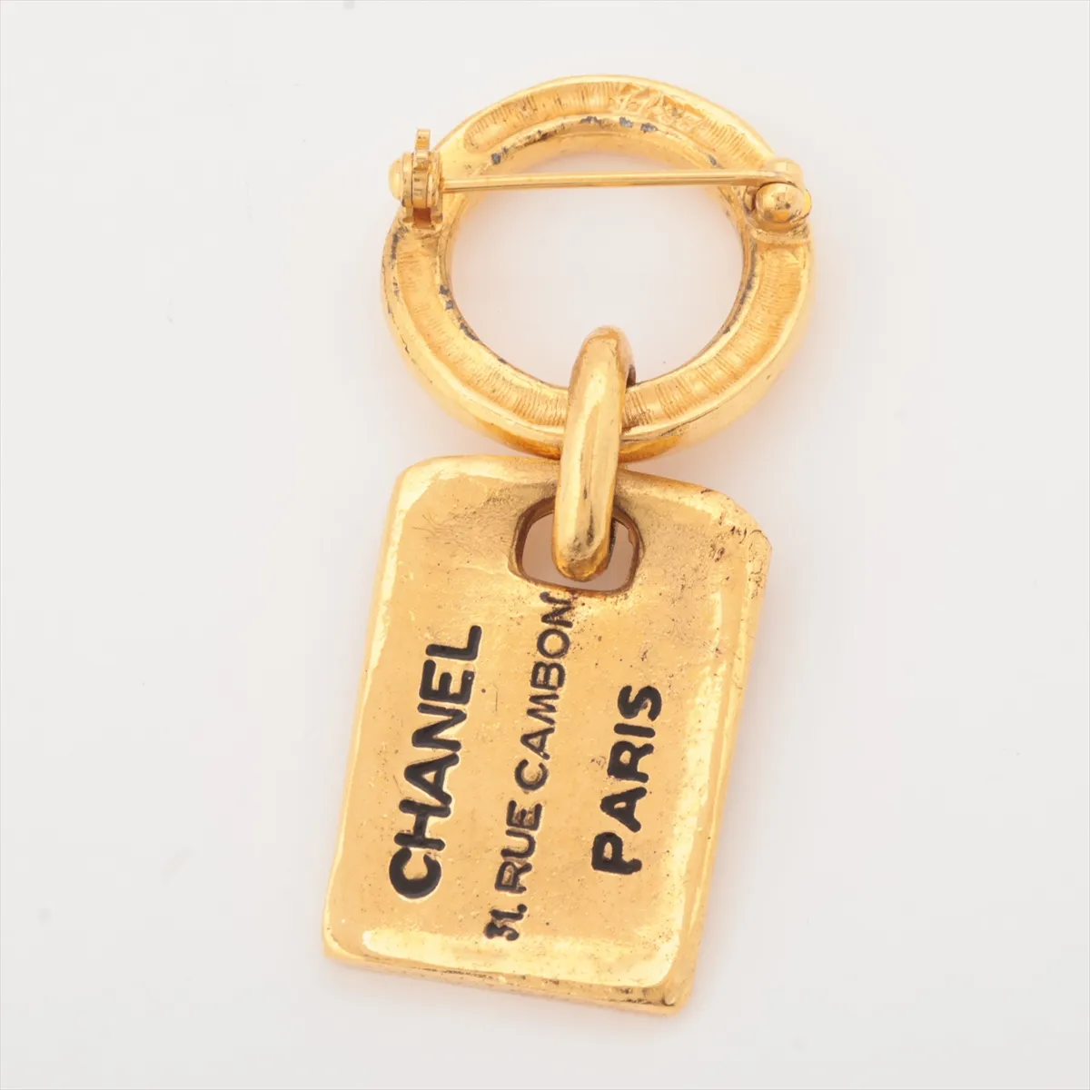 31 RUE CAMBON brooch, GP gold. Shows signs of wear including dents, — view 2