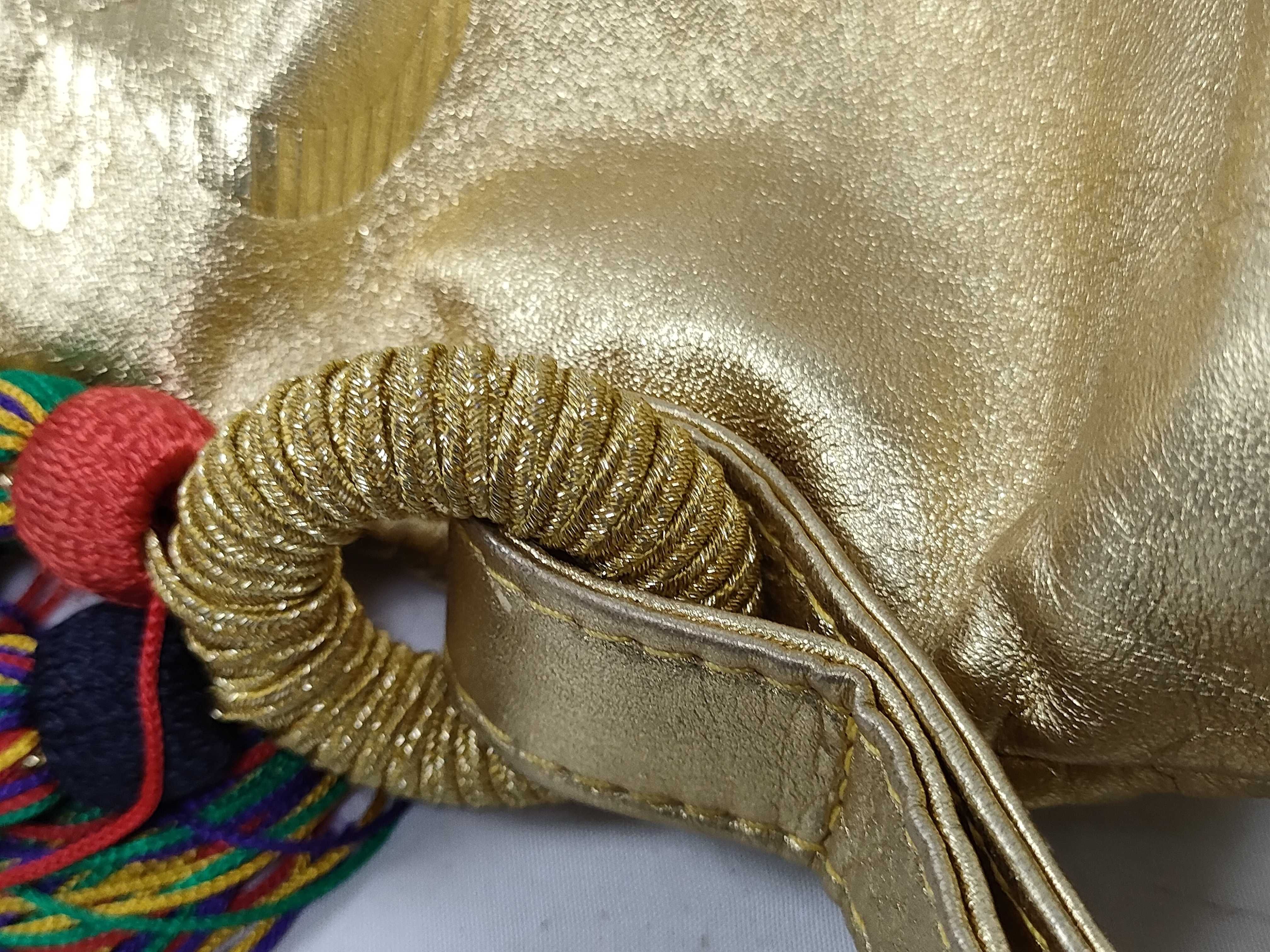 Anagram Leather Shoulder Bag Gold — view 13