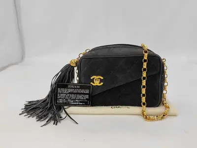Suede Jewel Shoulder Bag