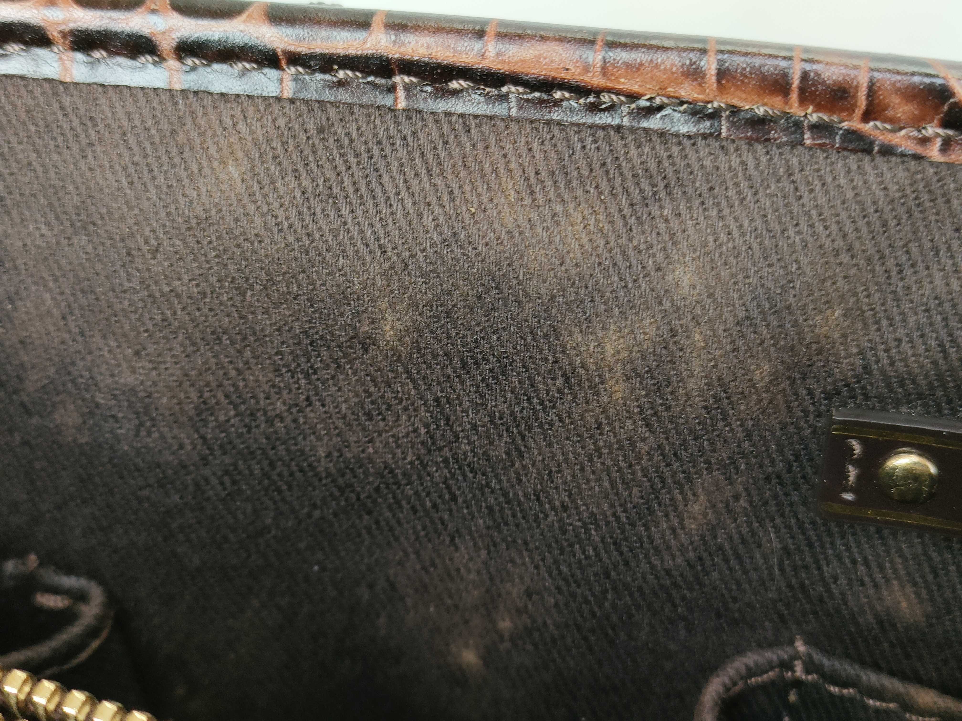 Boogie Macadam Crocodile Embossed Handbag — view 15