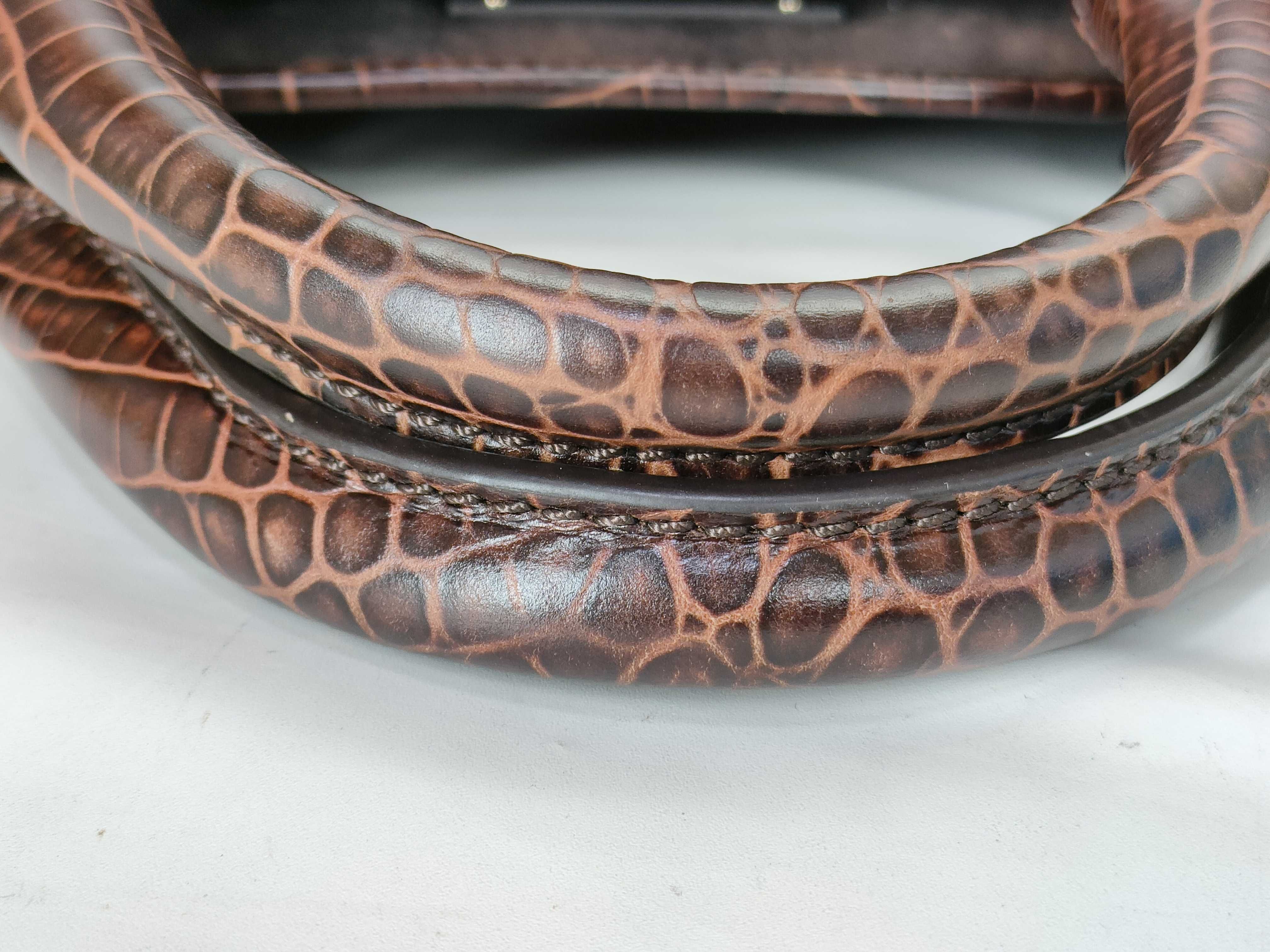 Boogie Macadam Crocodile Embossed Handbag — view 4