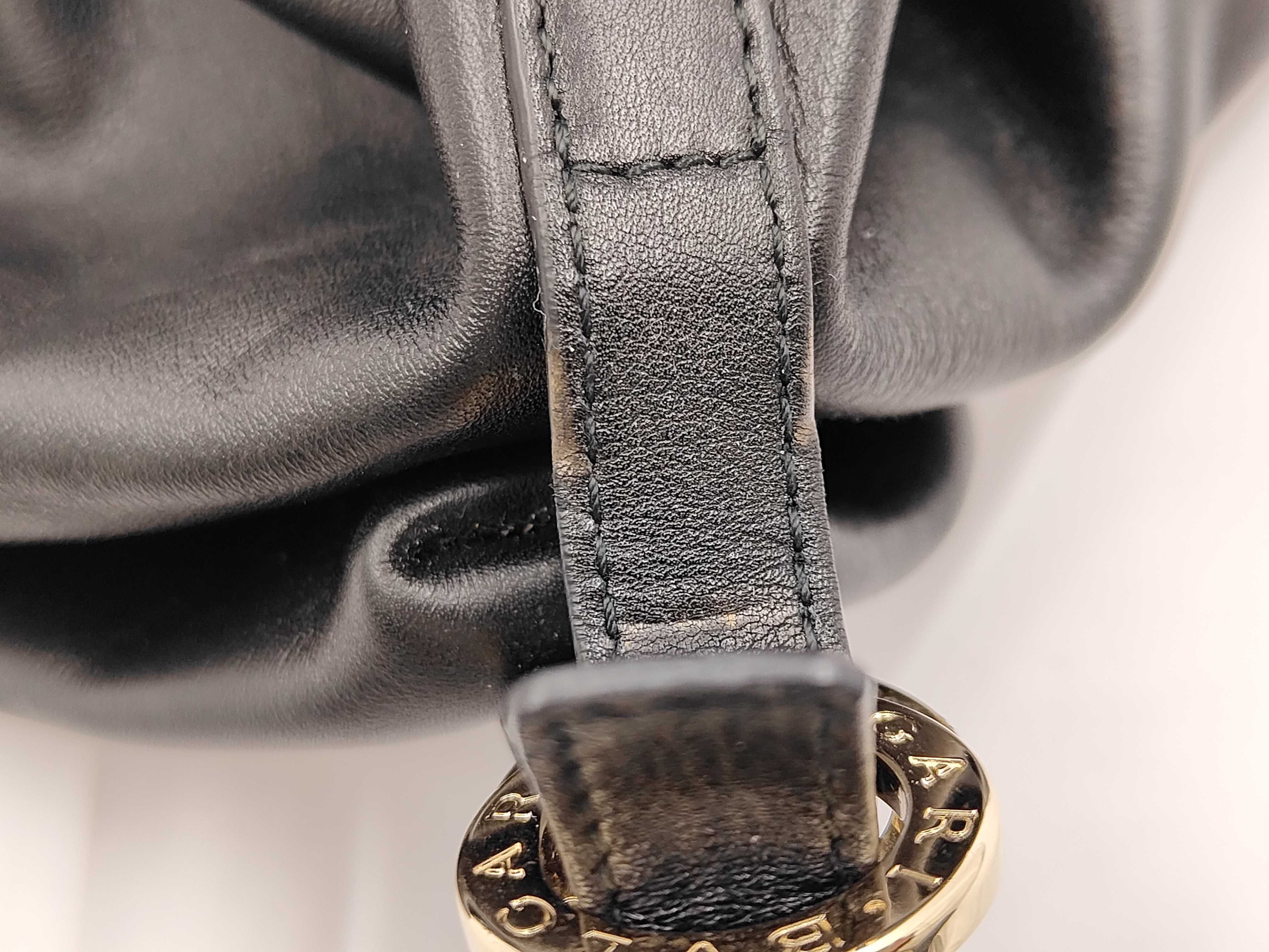 Chandra Black Leather One-Shoulder Bag Handbag — view 12
