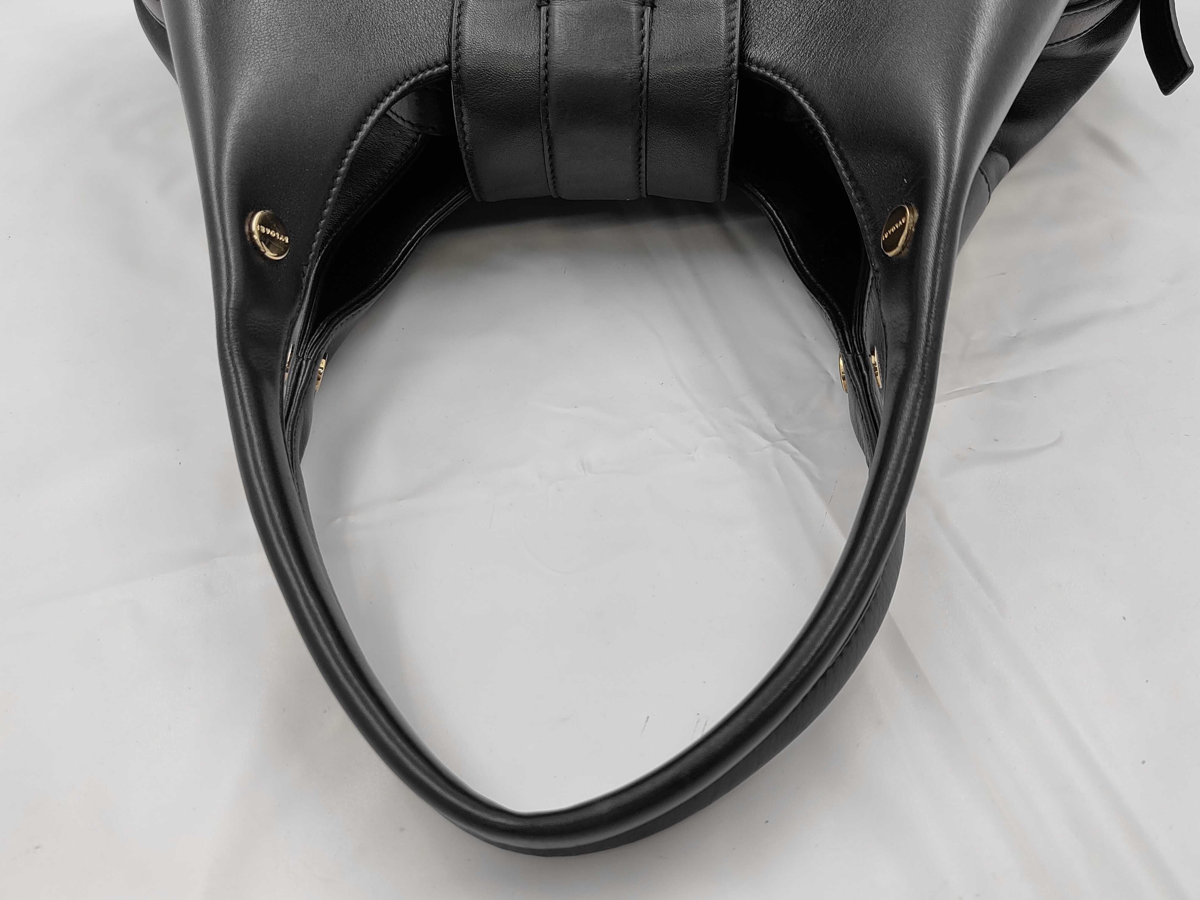 Chandra Black Leather One-Shoulder Bag Handbag — view 3
