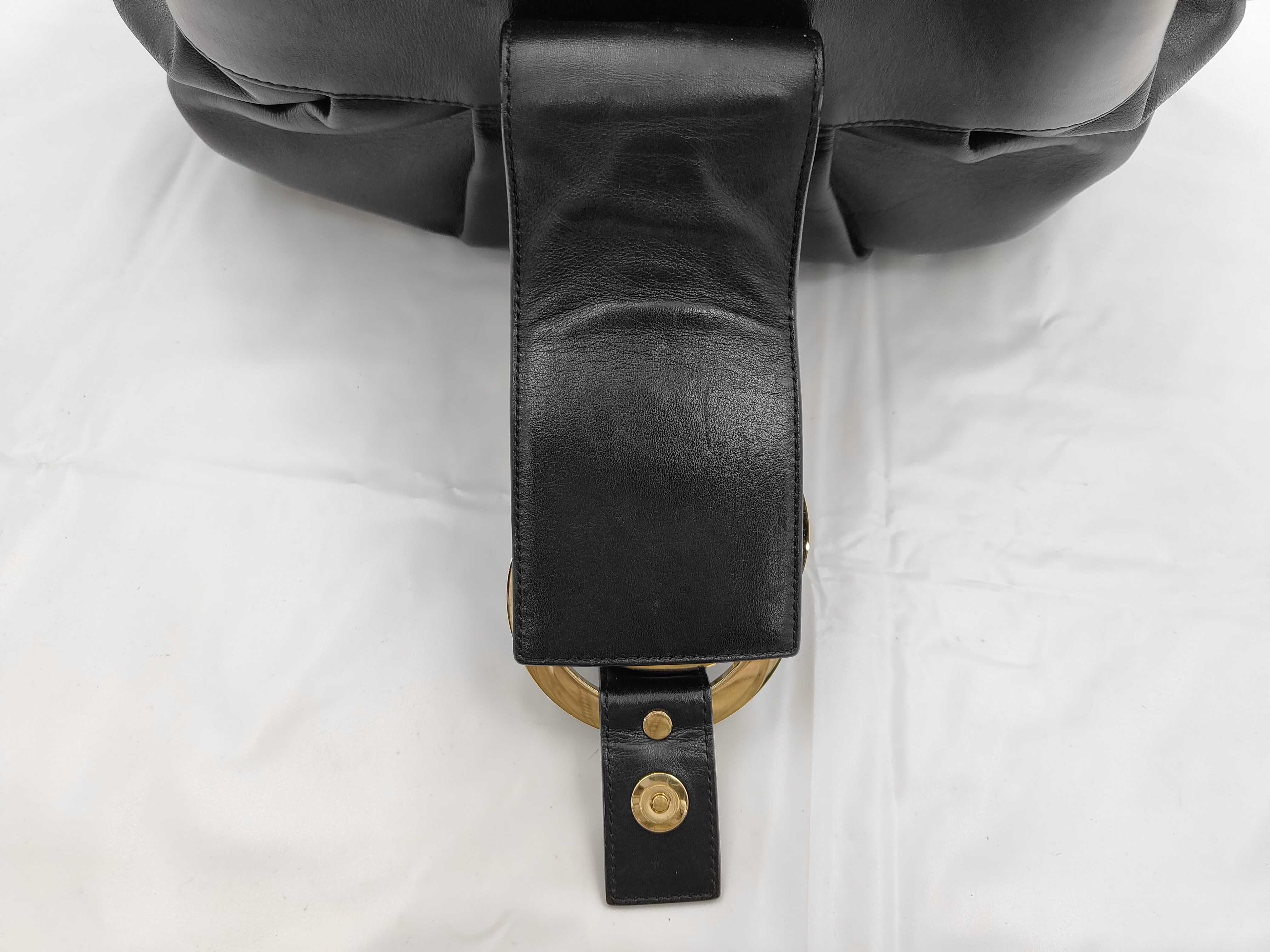 Chandra Black Leather One-Shoulder Bag Handbag — view 8