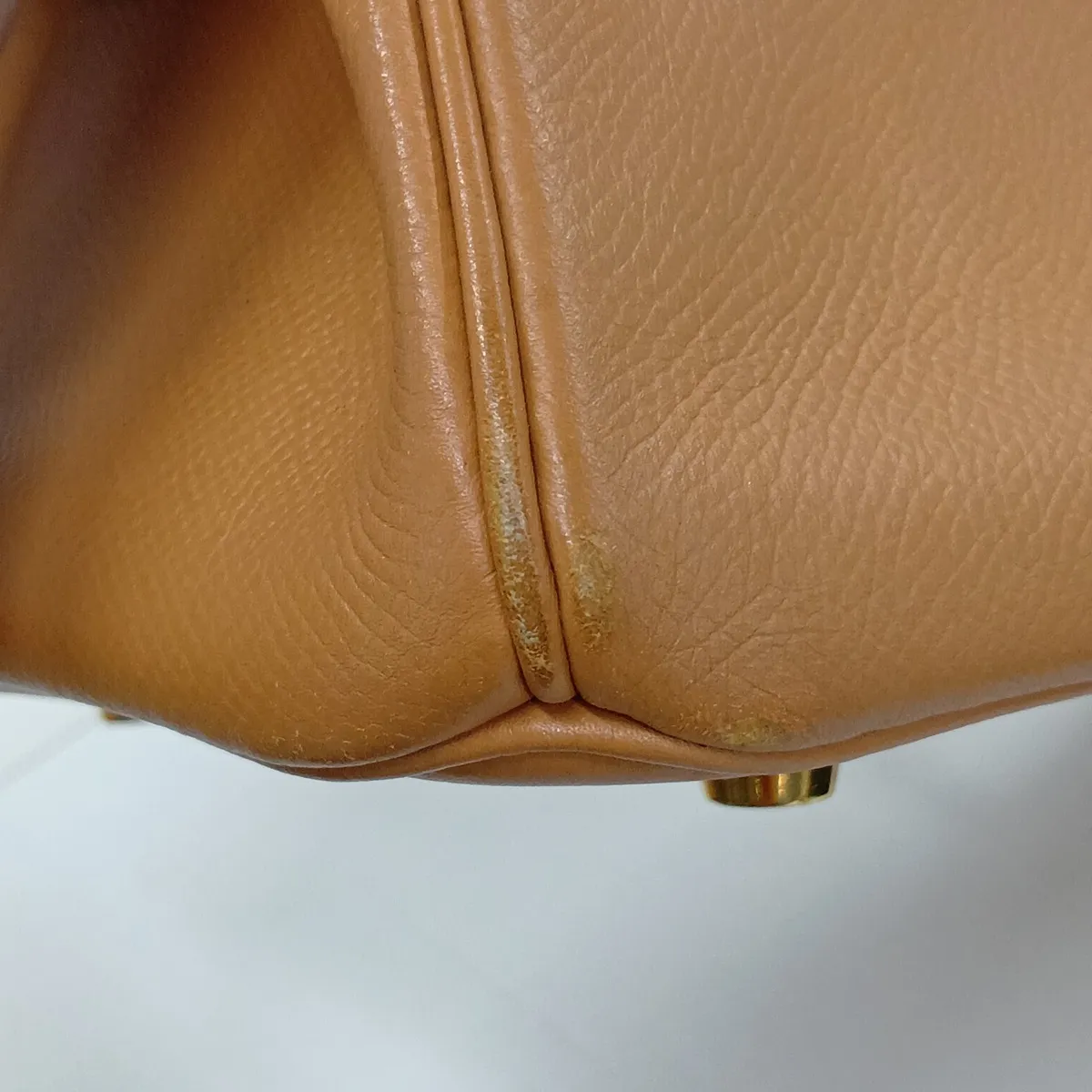 [Individually packaged] Hermes Birkin 30 Letournée Courchevel Natural Gold Hardware B: 1998 Key not included — view 15
