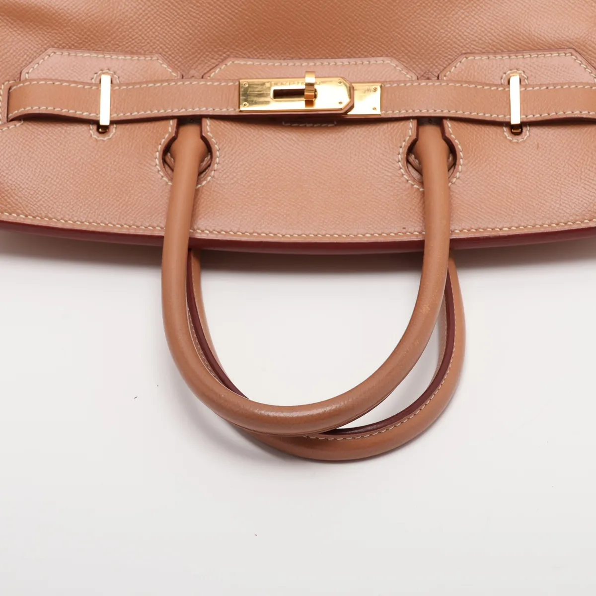 [Individually packaged] Hermes Birkin 30 Letournée Courchevel Natural Gold Hardware B: 1998 Key not included — view 5