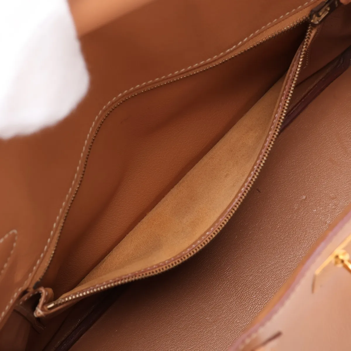 [Individually packaged] Hermes Birkin 30 Letournée Courchevel Natural Gold Hardware B: 1998 Key not included — view 8