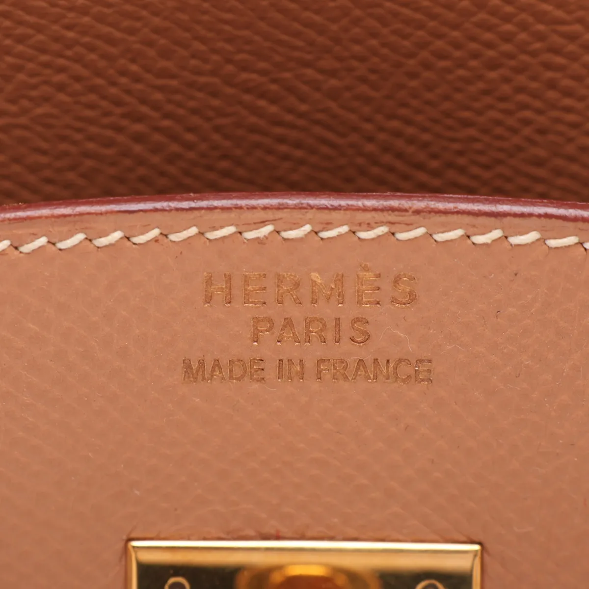 [Individually packaged] Hermes Birkin 30 Letournée Courchevel Natural Gold Hardware B: 1998 Key not included — view 10