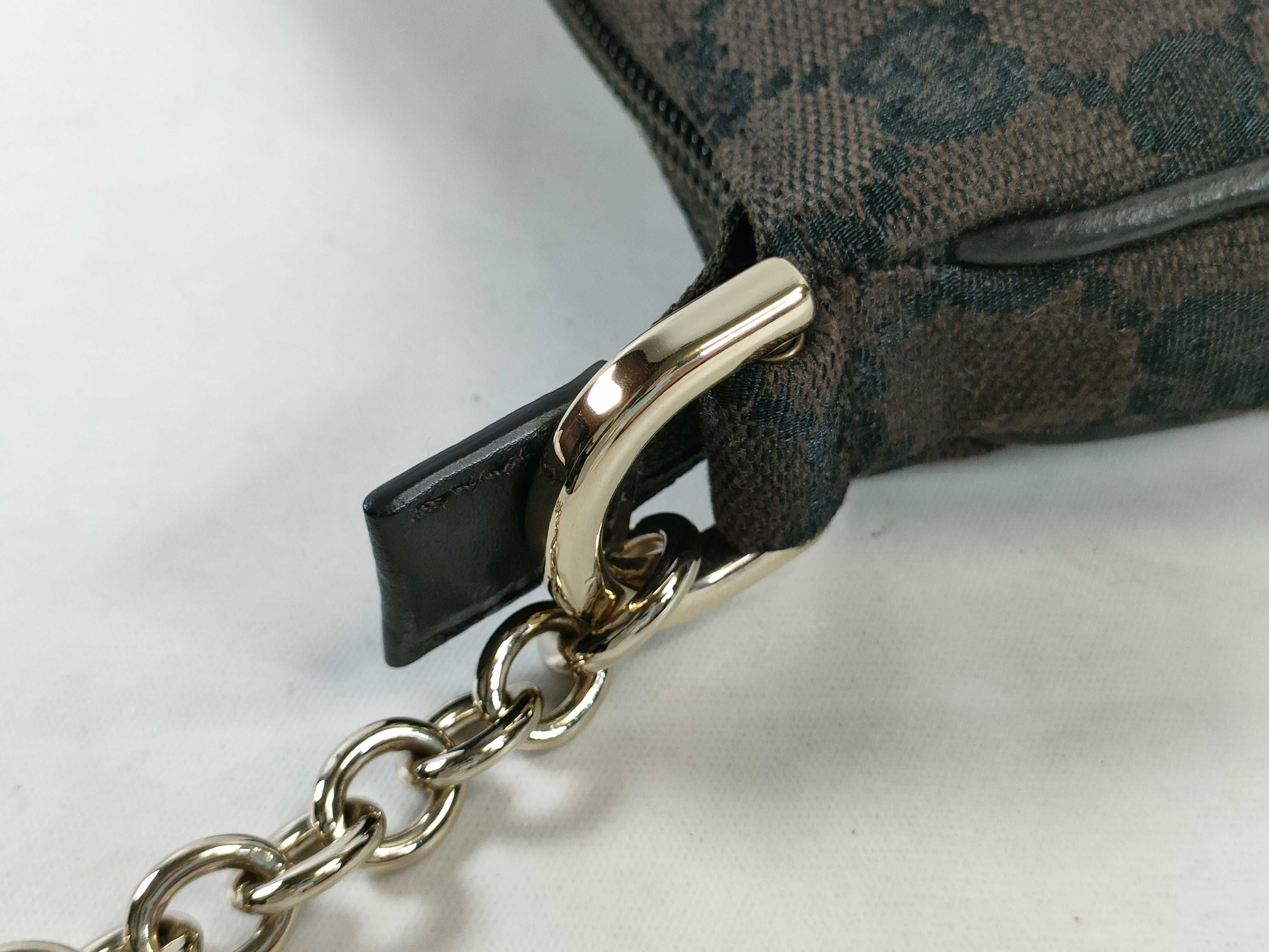 GG Canvas Chain Handbag, Dark Brown — view 4