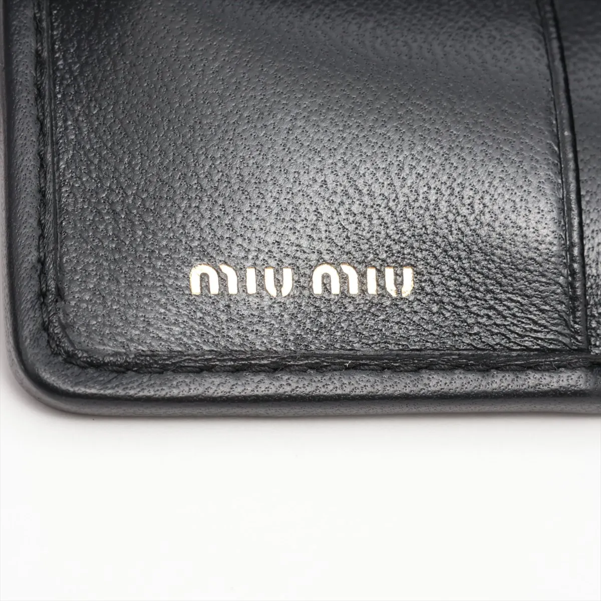 Matelasse 5MV204 Leather Compact Wallet Black — view 6