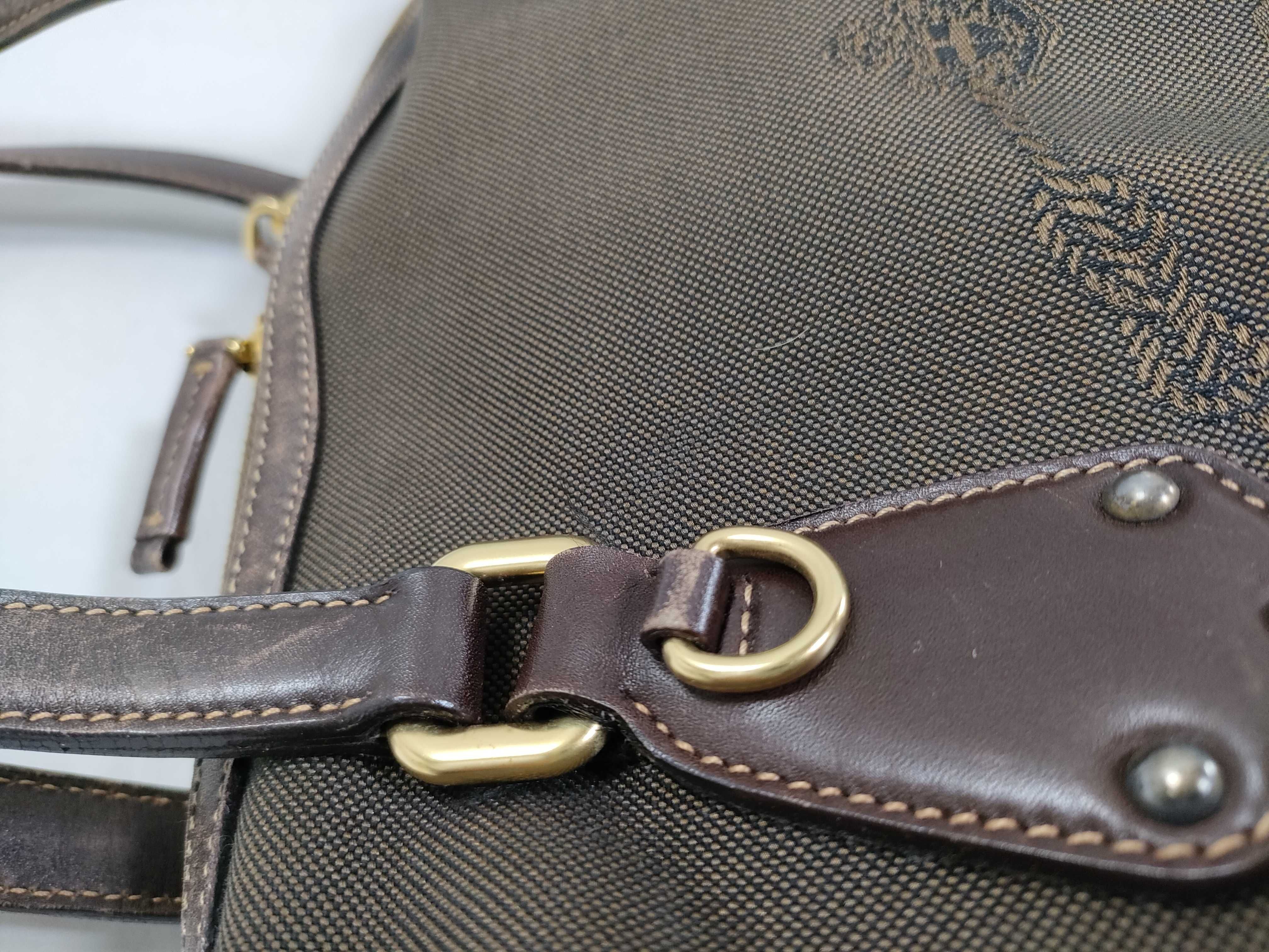 Canvas Logo Jacquard Handbag Brown BR3461 Handbag — view 5