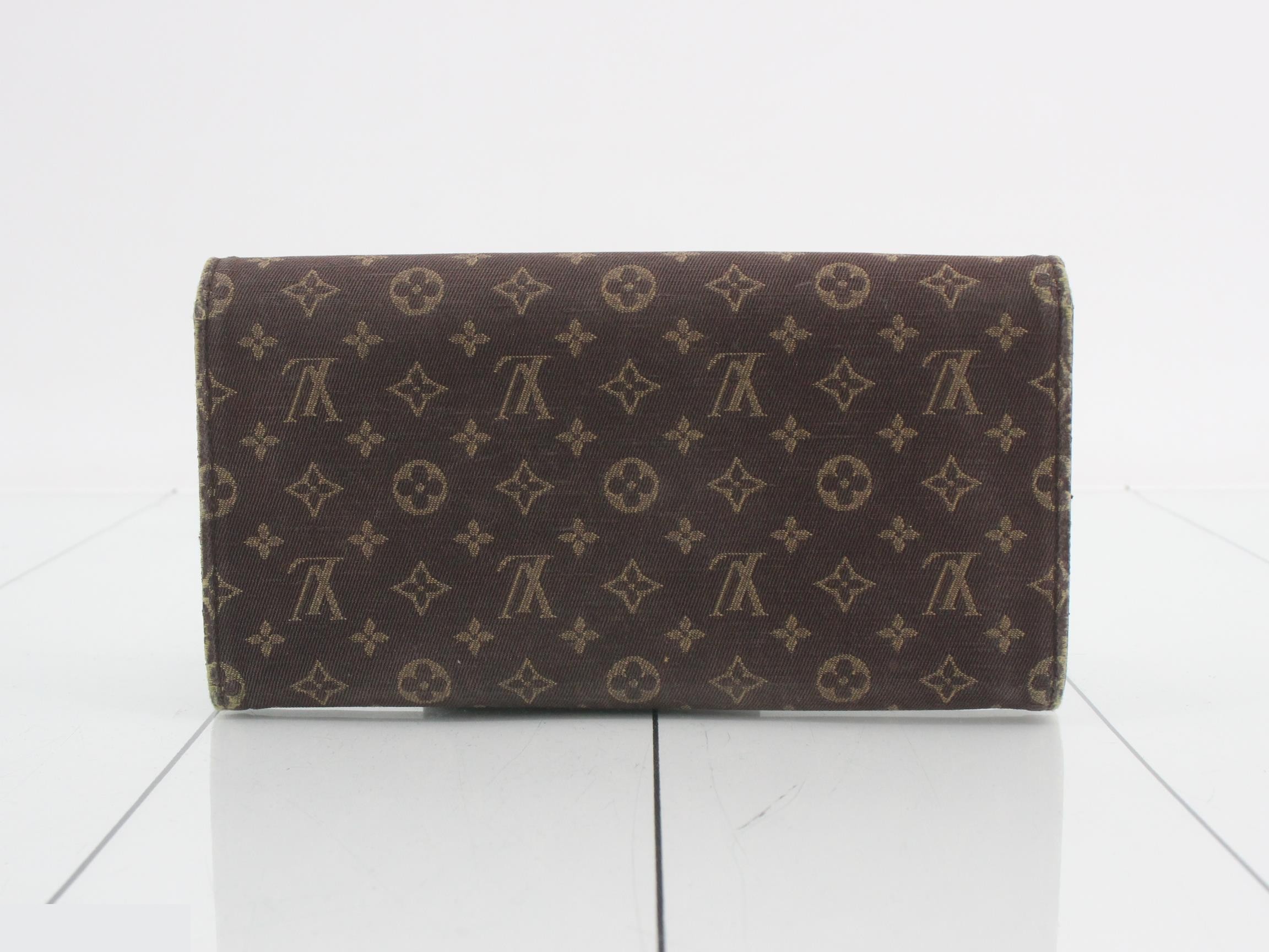 Monogram Mini Lin Portefeuille Sarah Ebene Bi-fold Long Wallet — view 2